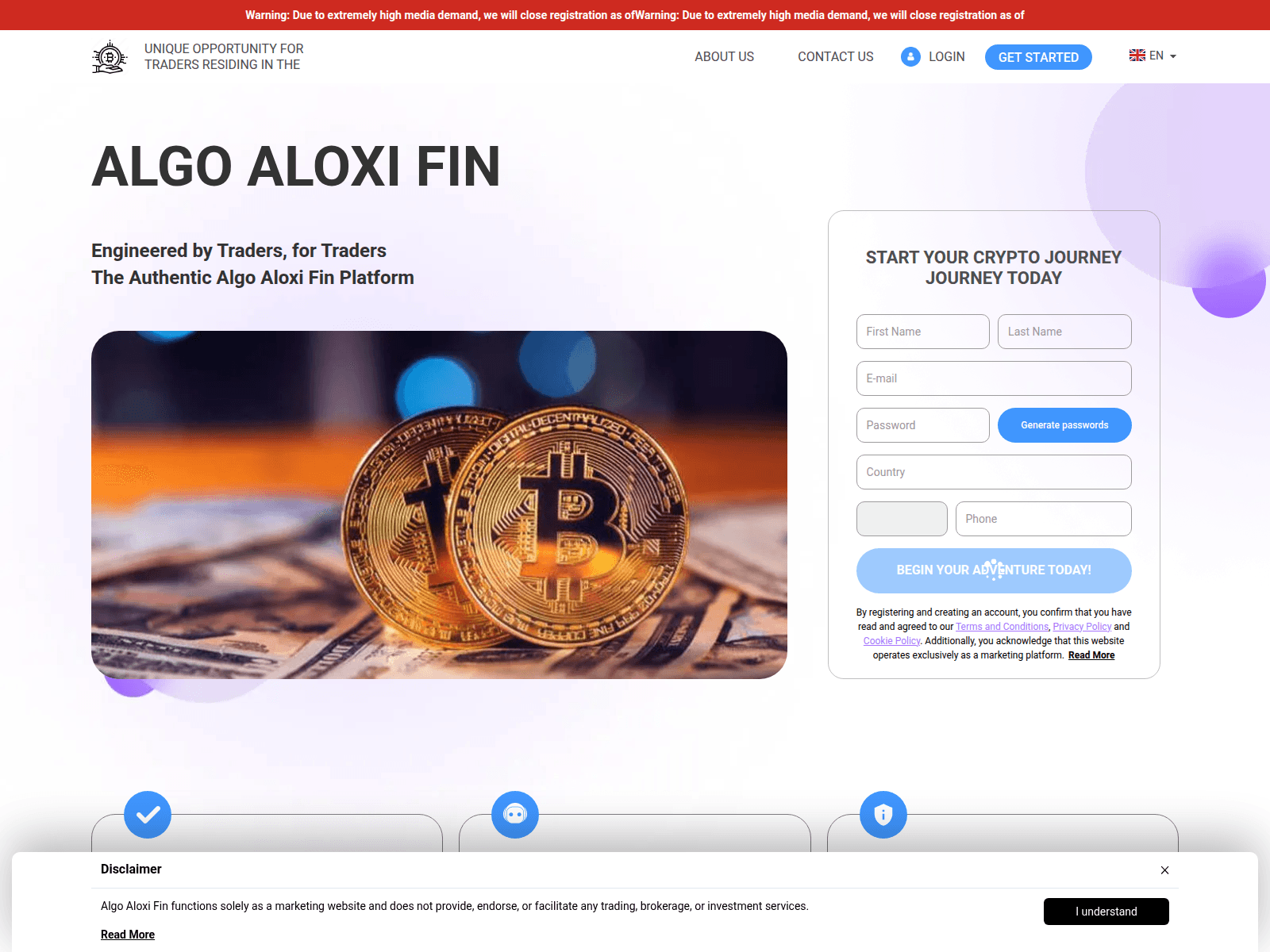 Screenshot of algo-aloxifinsoftware.com
