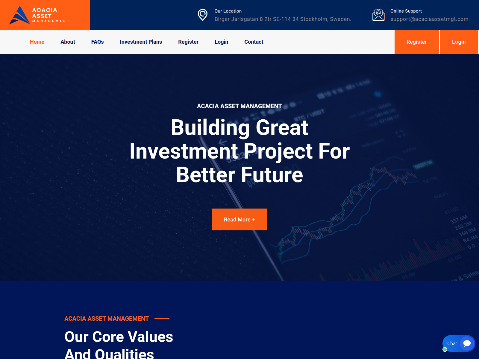 Screenshot of acaciaassetmgt.com