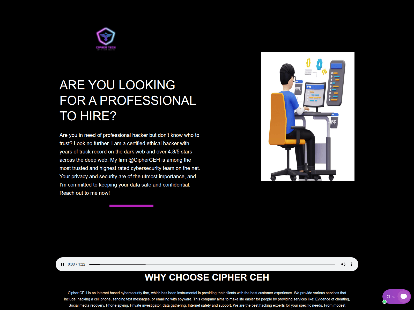 Screenshot of cipherceh.com