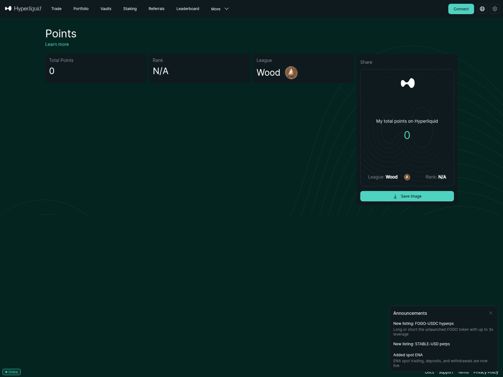 Screenshot of hypersliquid.xyz