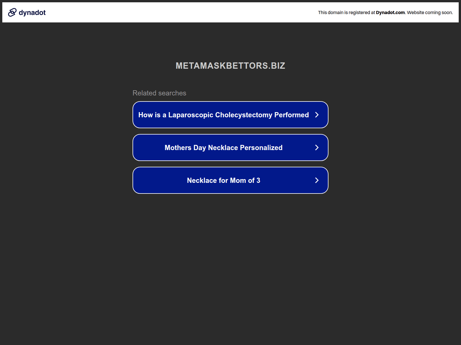 Screenshot of metamaskbettors.biz