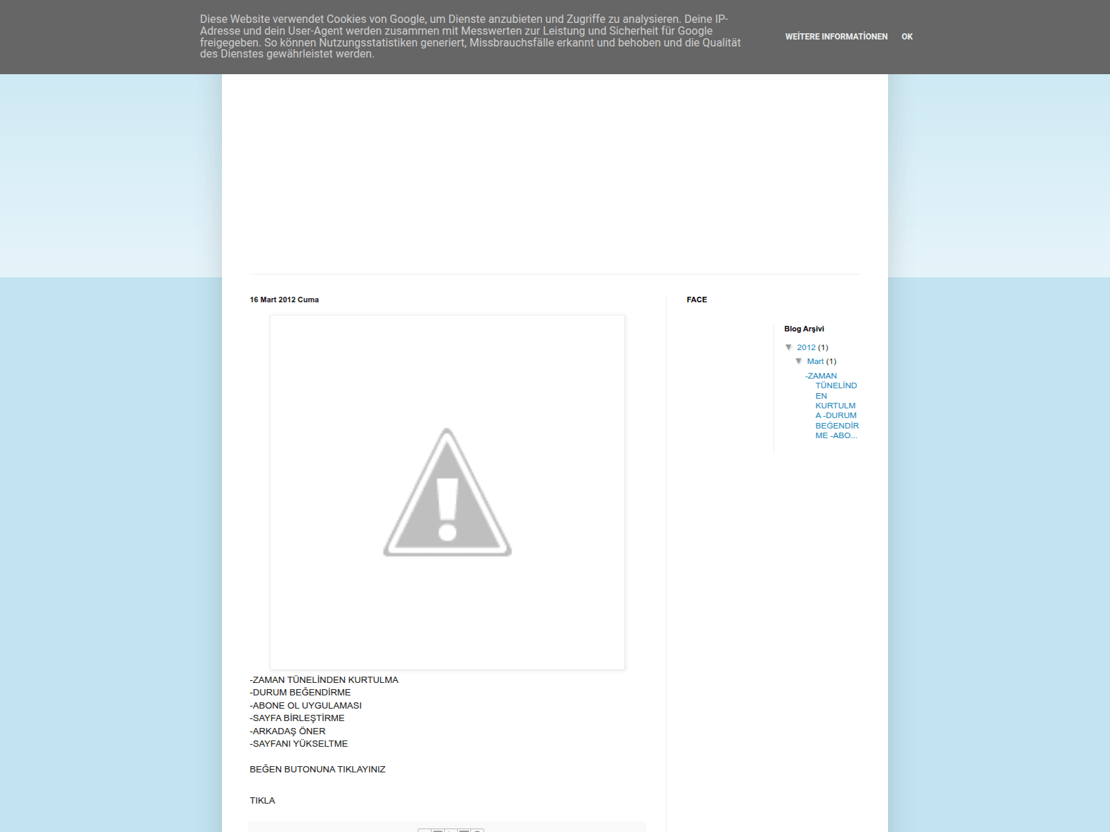 Screenshot of facebookzaman.blogspot.com