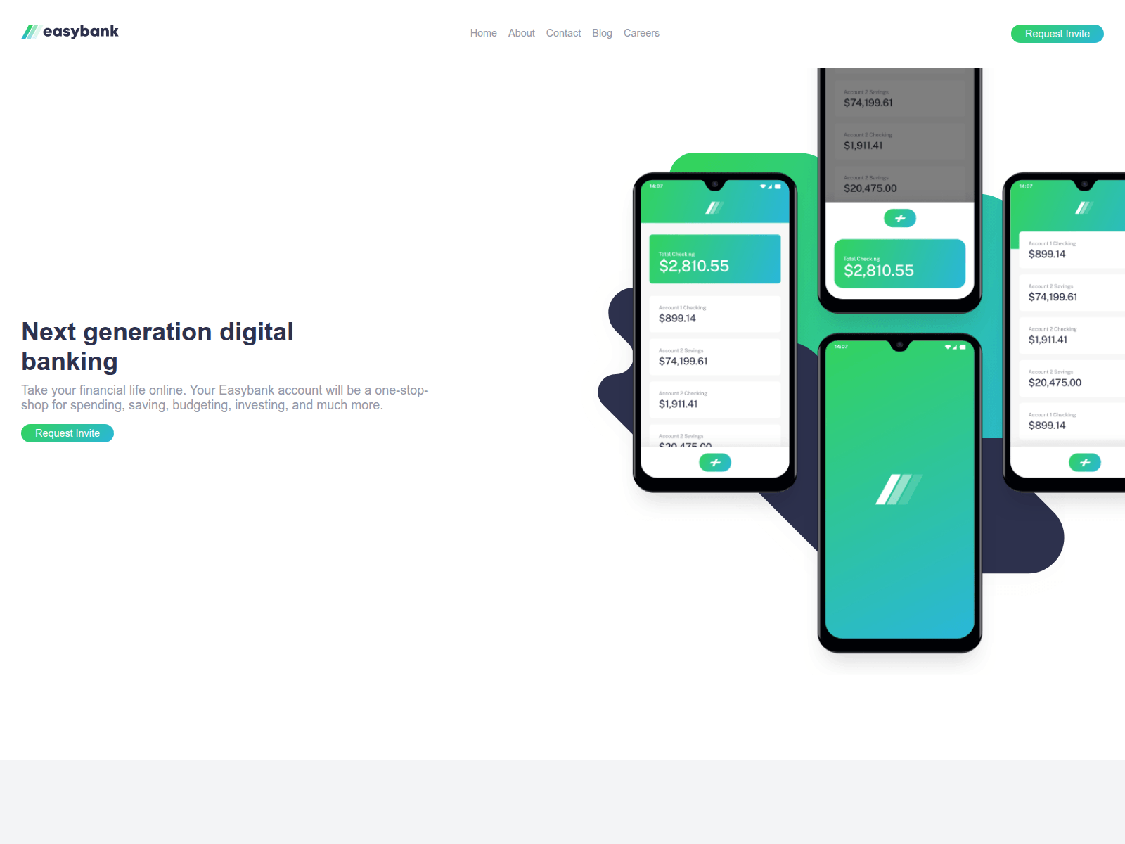 Screenshot of easybank-landing-page-master-five.vercel.app