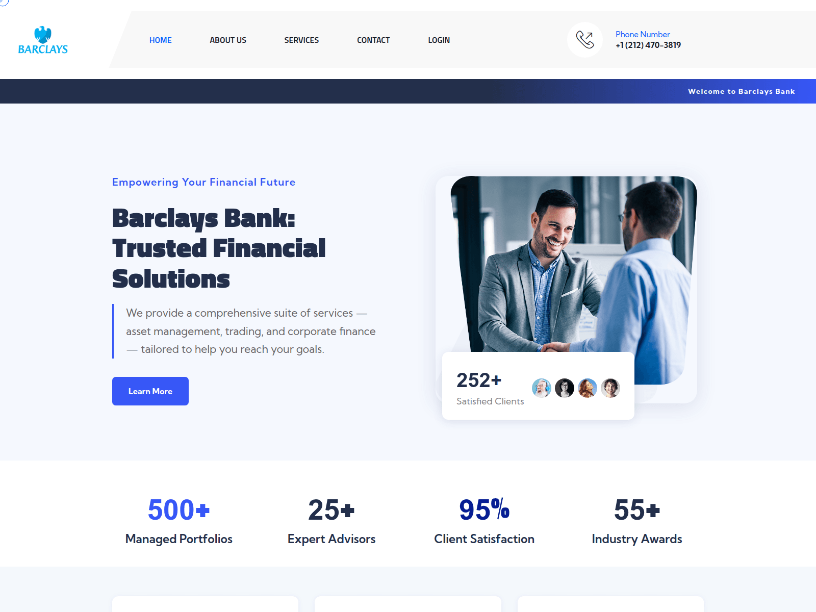 Screenshot of pebarclays.com
