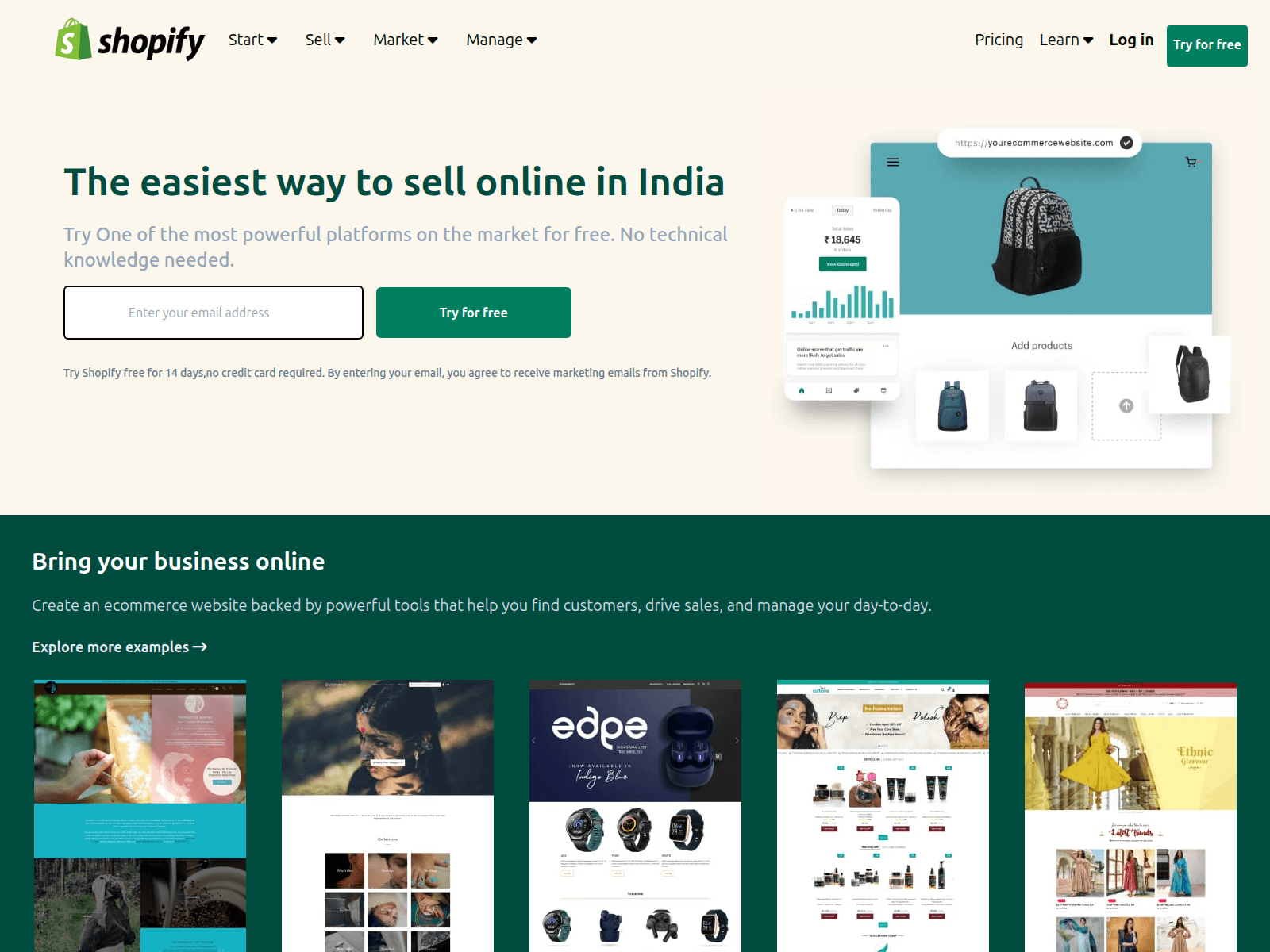 Screenshot of shopify-clone-17.netlify.app