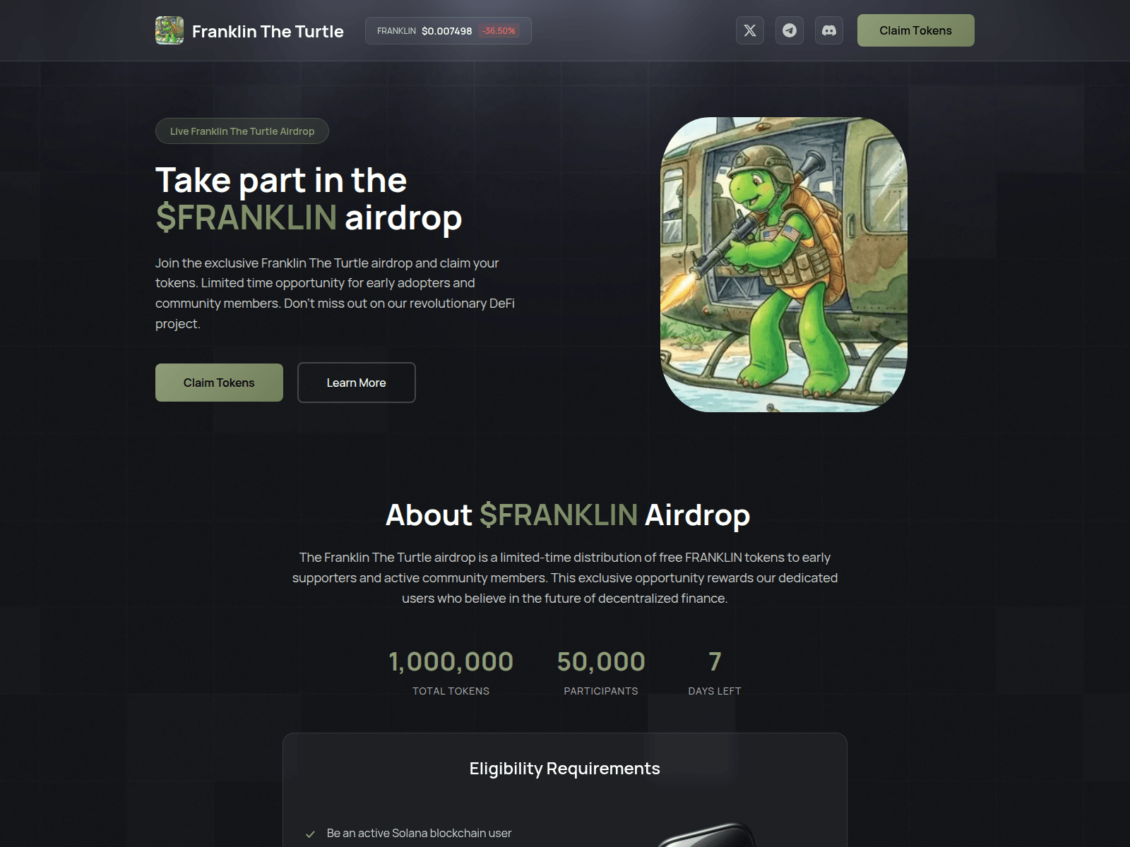 Screenshot of join-franklin.xyz