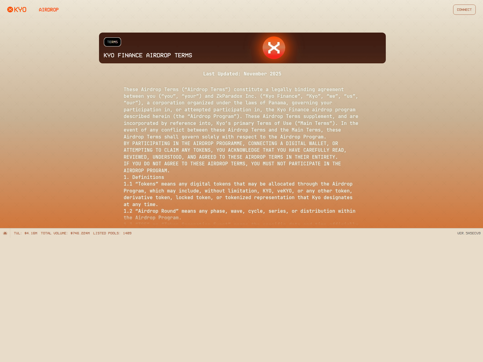 Screenshot of app.kyq.finance