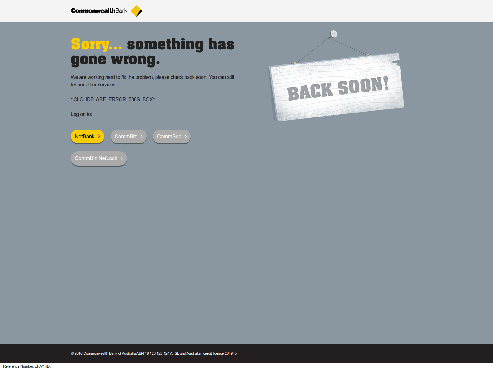 Screenshot of commbank-sorry-page-500.pages.dev