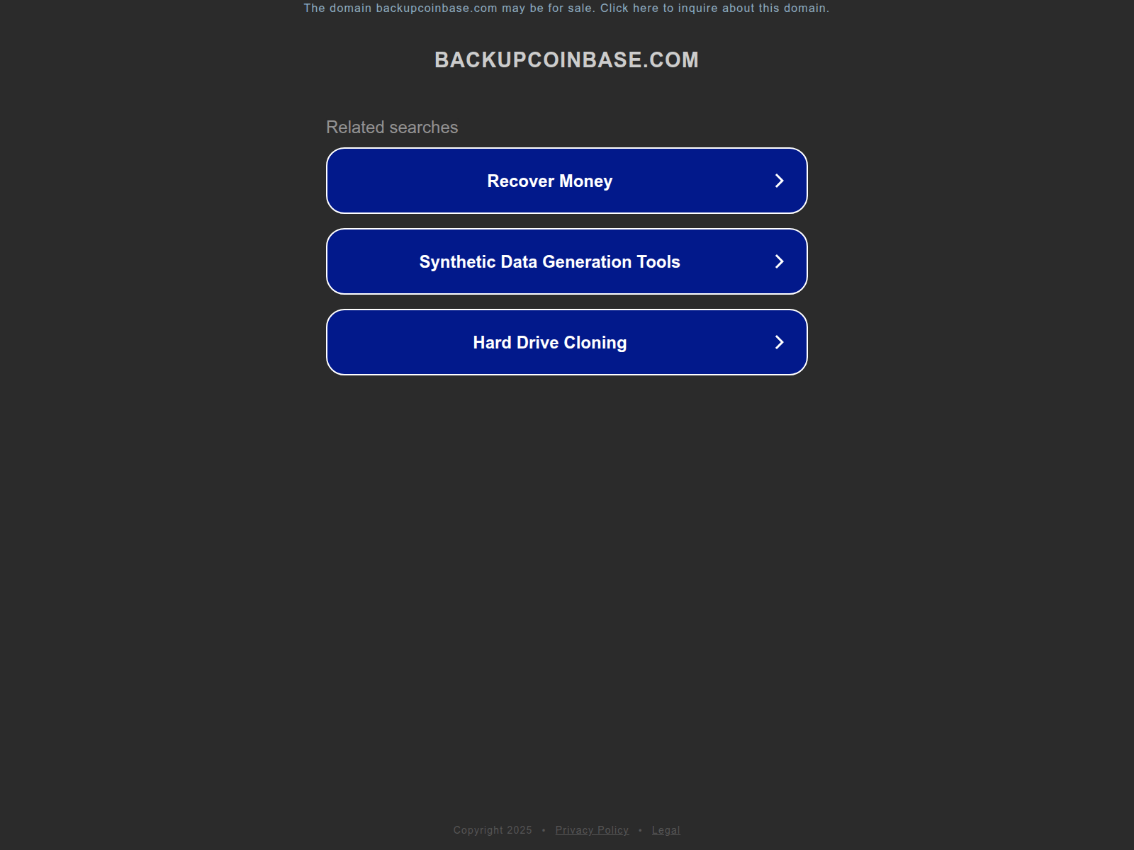 Screenshot of ww25.backupcoinbase.com