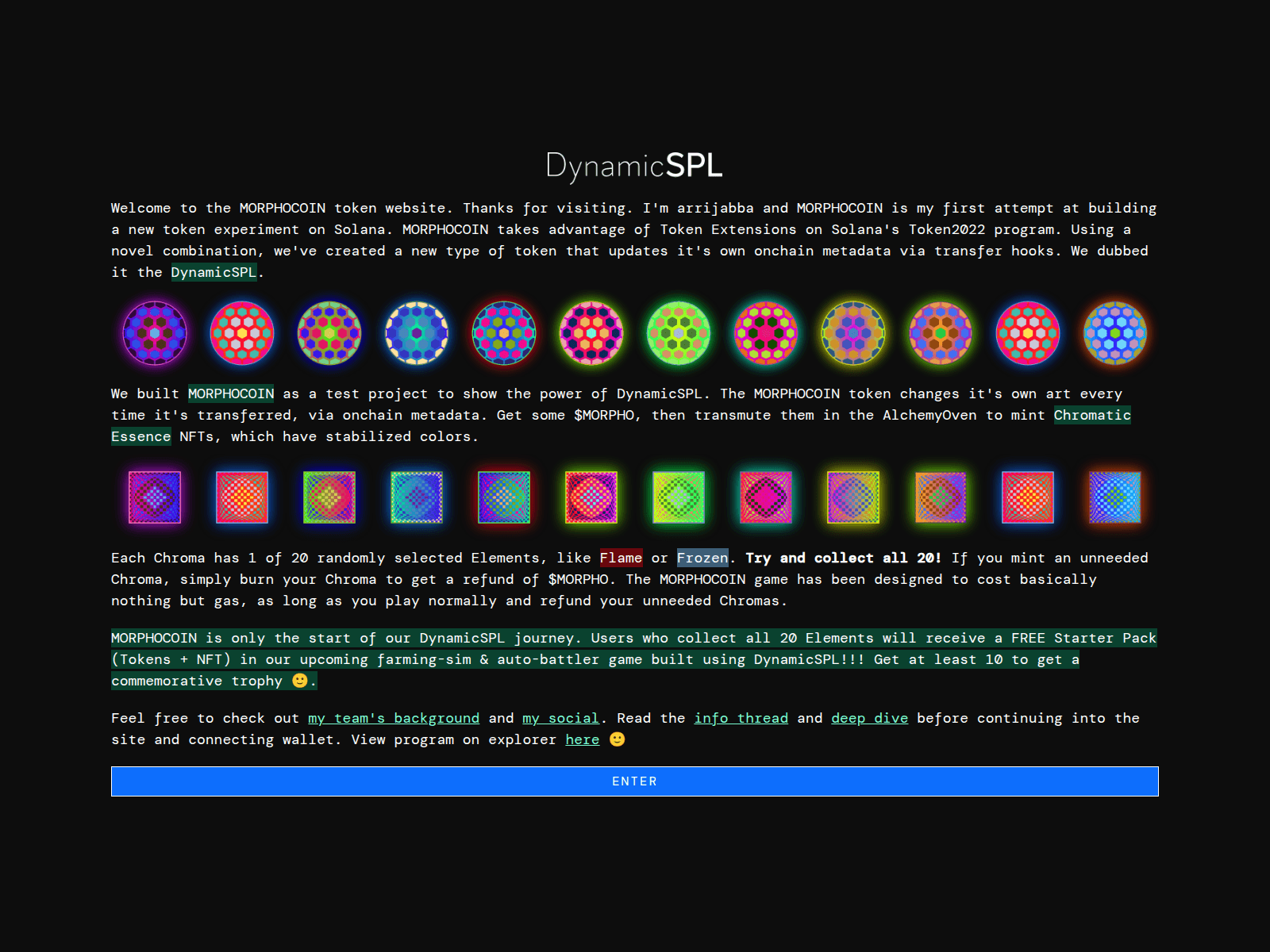 Screenshot of morphosol.xyz