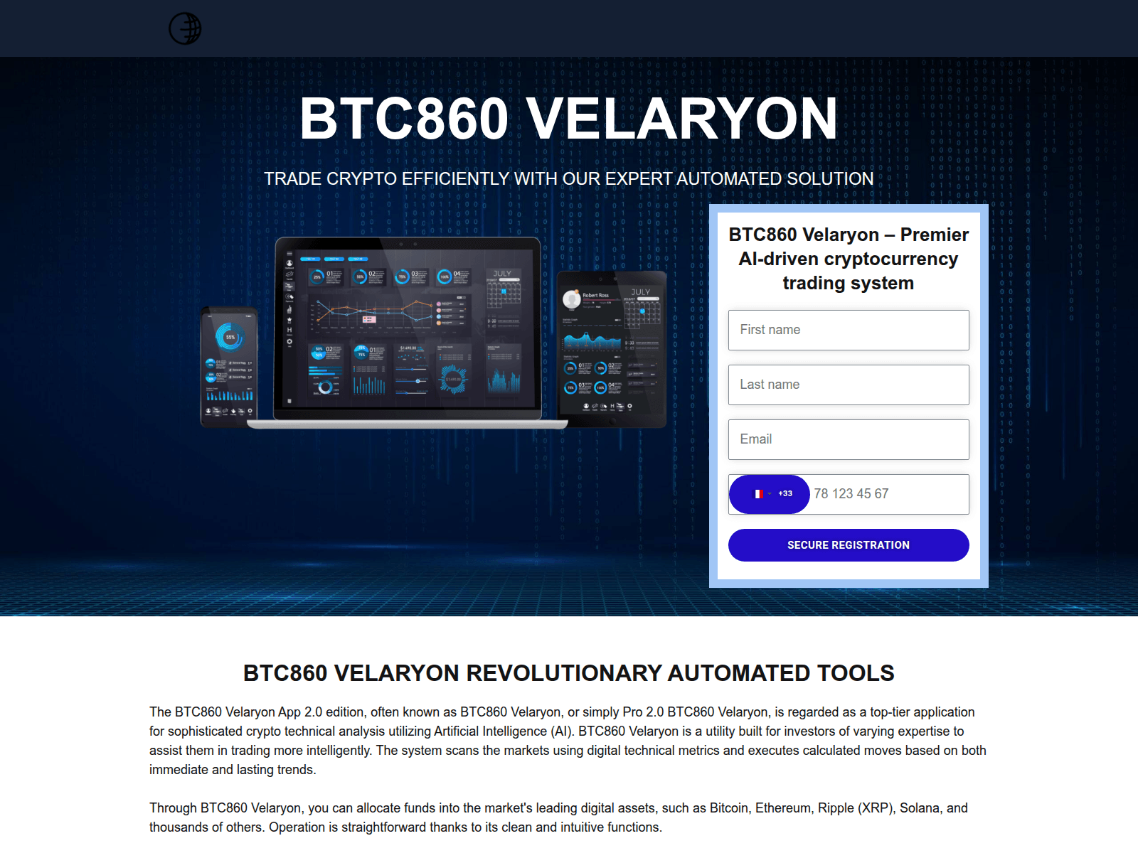 Screenshot of btcvelaryon.fr