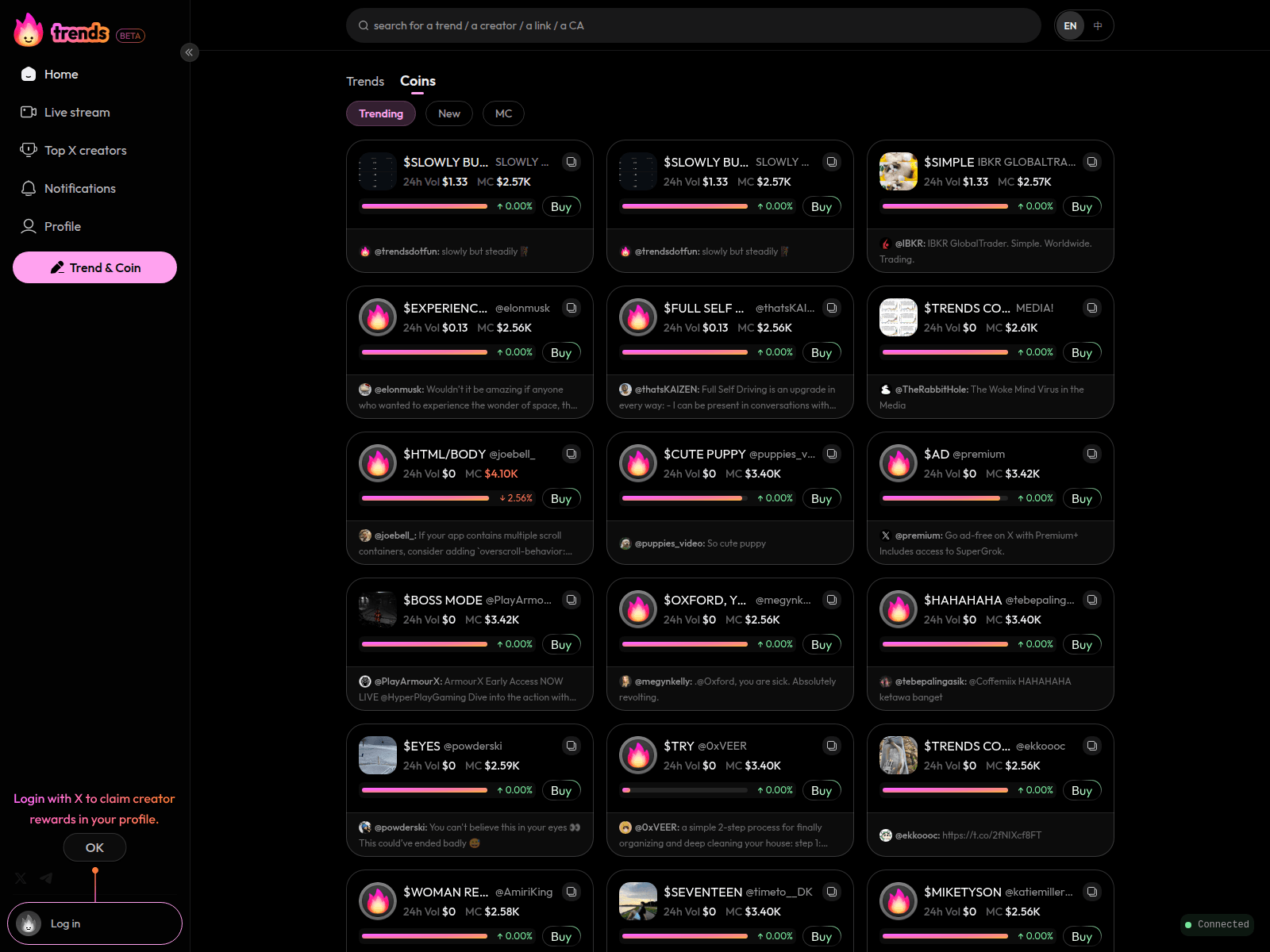 Screenshot of trendsfun-git-feature-new-12-api-takoprotocol.vercel.app
