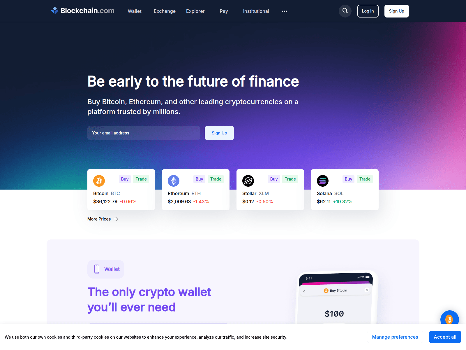 Screenshot of blockchain-clone-lyart.vercel.app