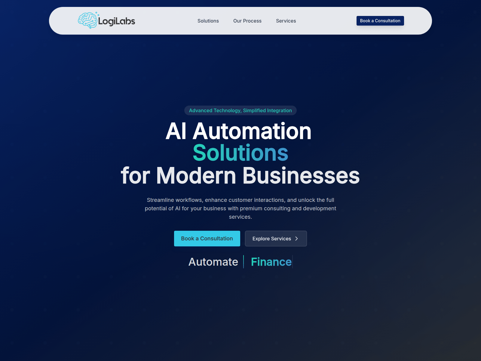 Screenshot of logilabs.ai