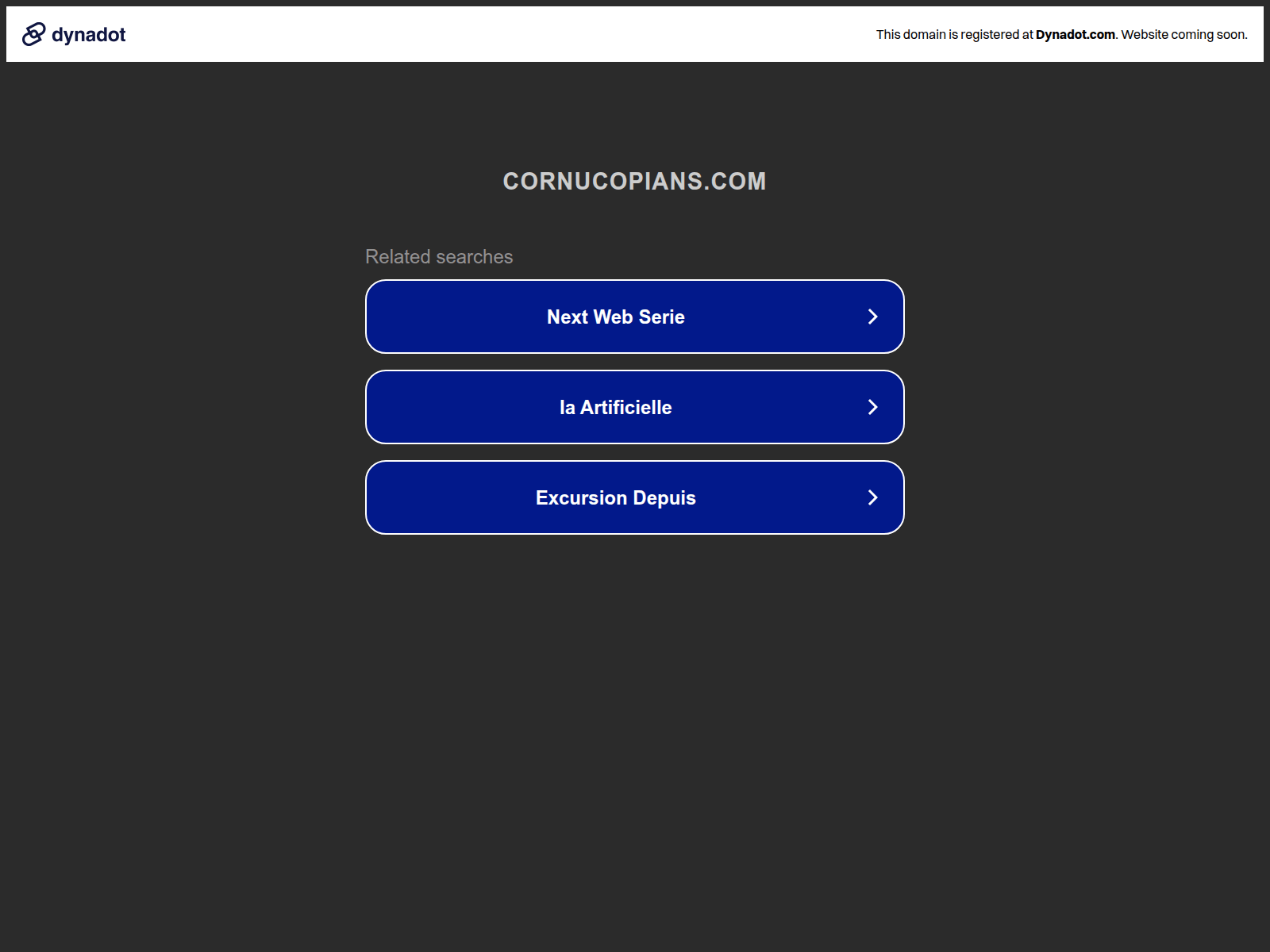 Screenshot of cornucopians.com
