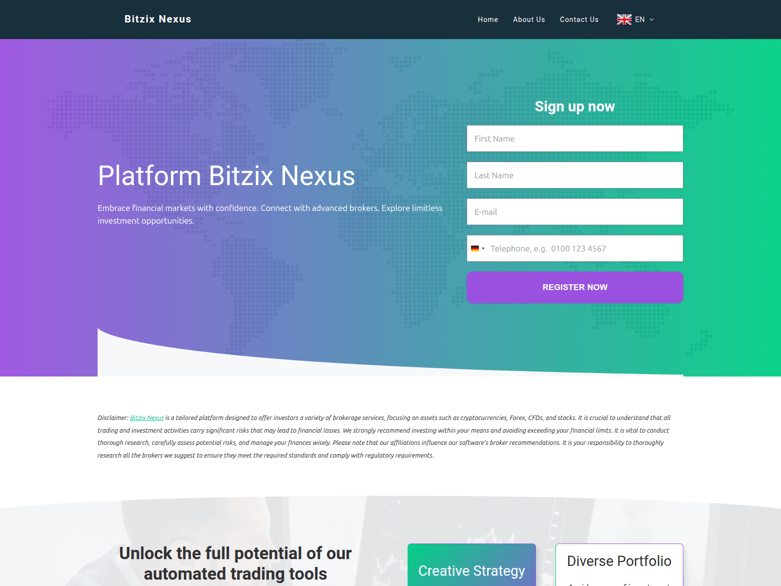 Screenshot of bitzixnexusai.com