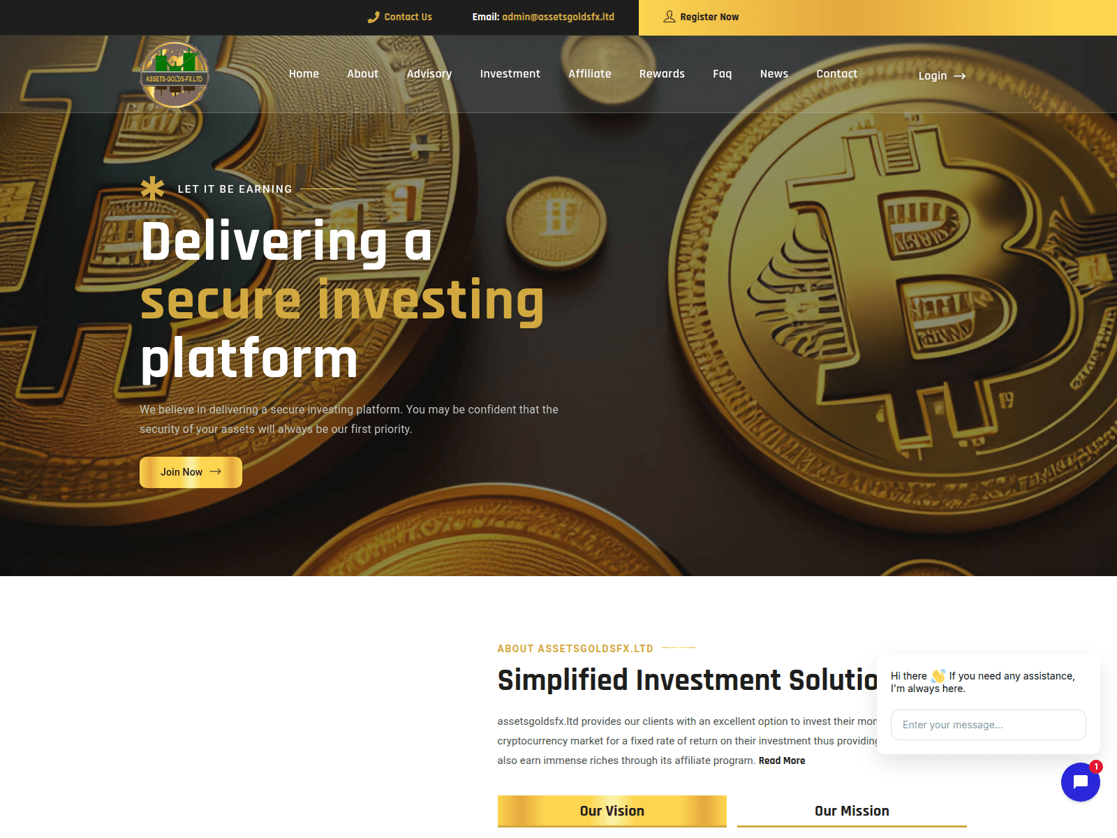 Screenshot of assetsgoldsfx.ltd