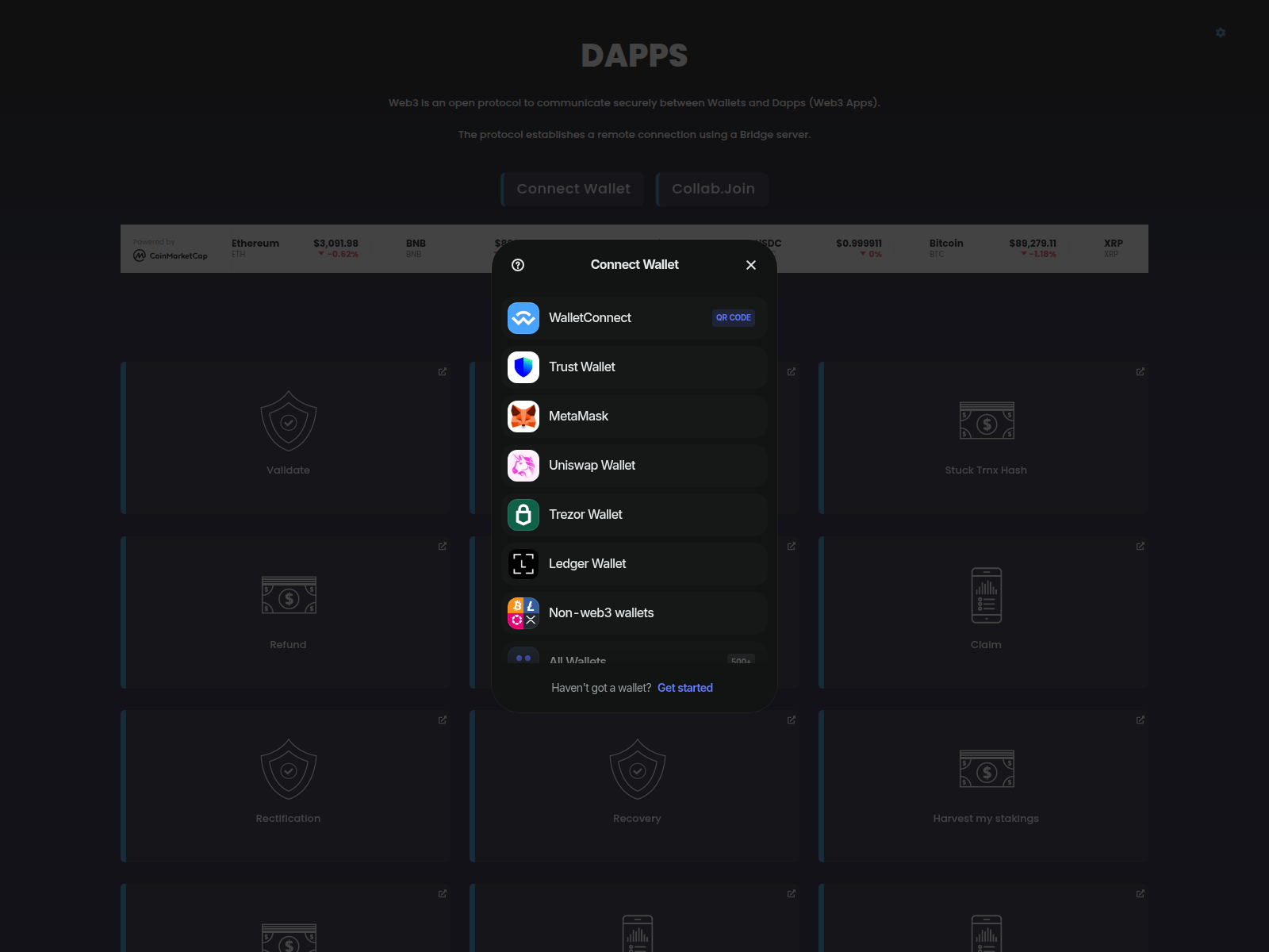 Screenshot of dappslink.com