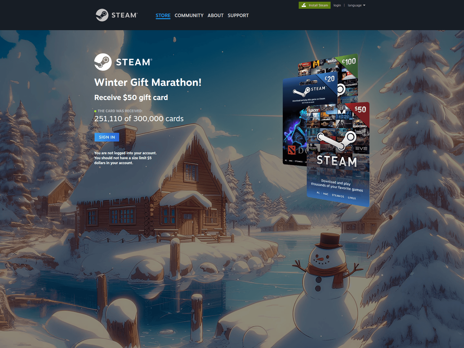 Screenshot of winter-gifts.cfd