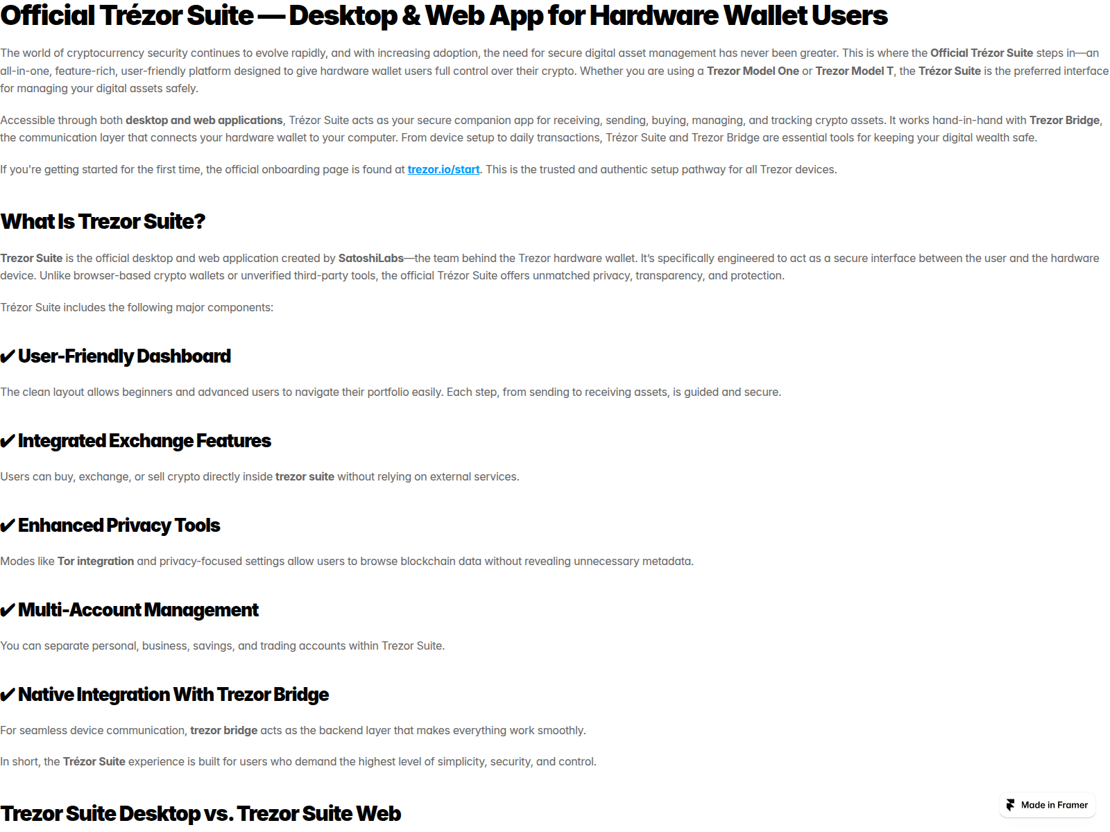 Screenshot of get-trezzore.framer.ai