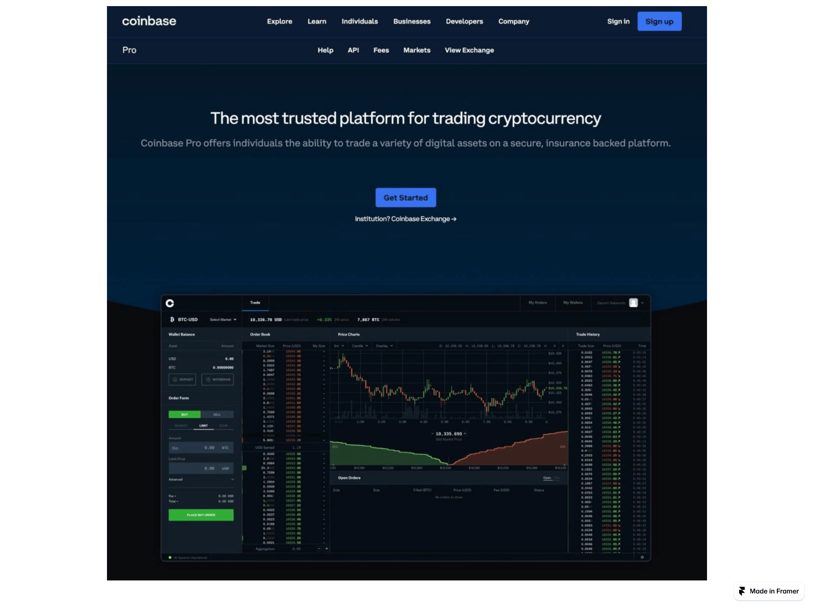 Screenshot of holdings-sig-coinbase.framer.ai