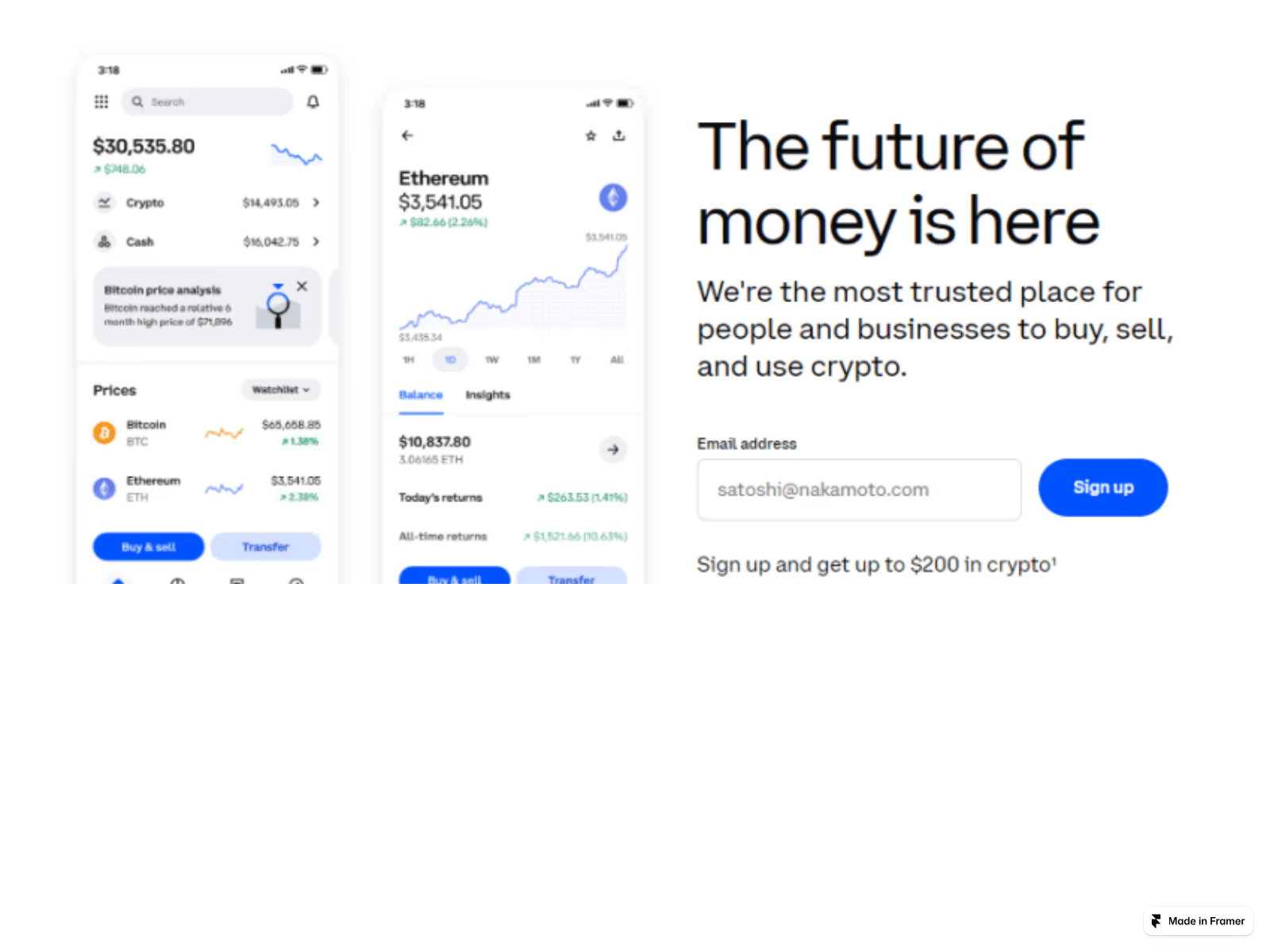 Screenshot of app-coinbase-com.framer.ai