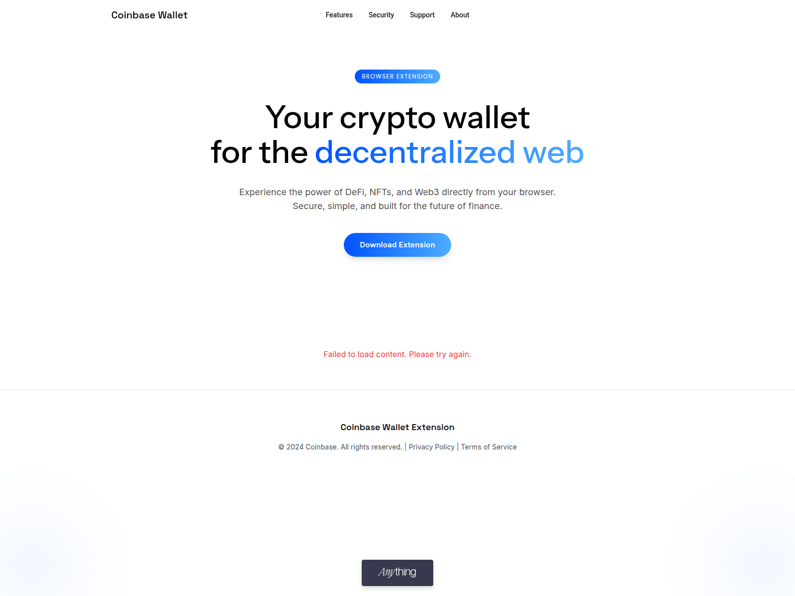 Screenshot of coinbase-cloud-exten.created.app