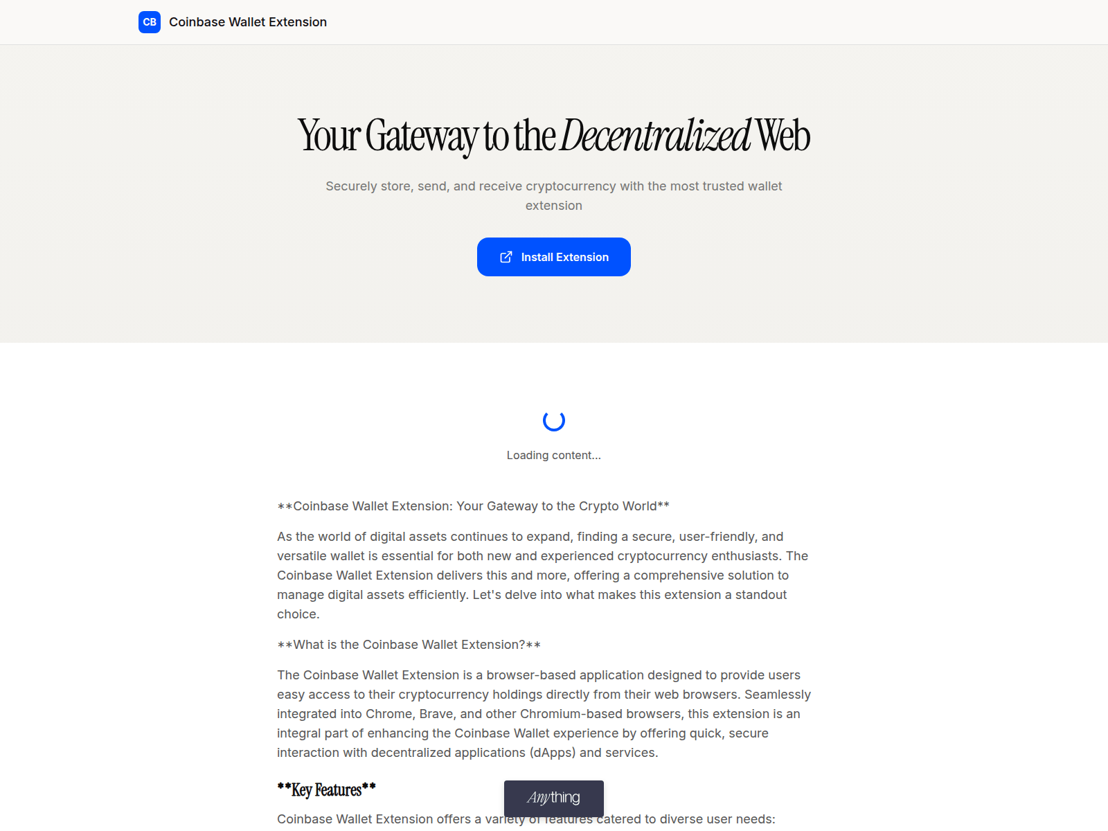 Screenshot of chrome-ext-coin.created.app