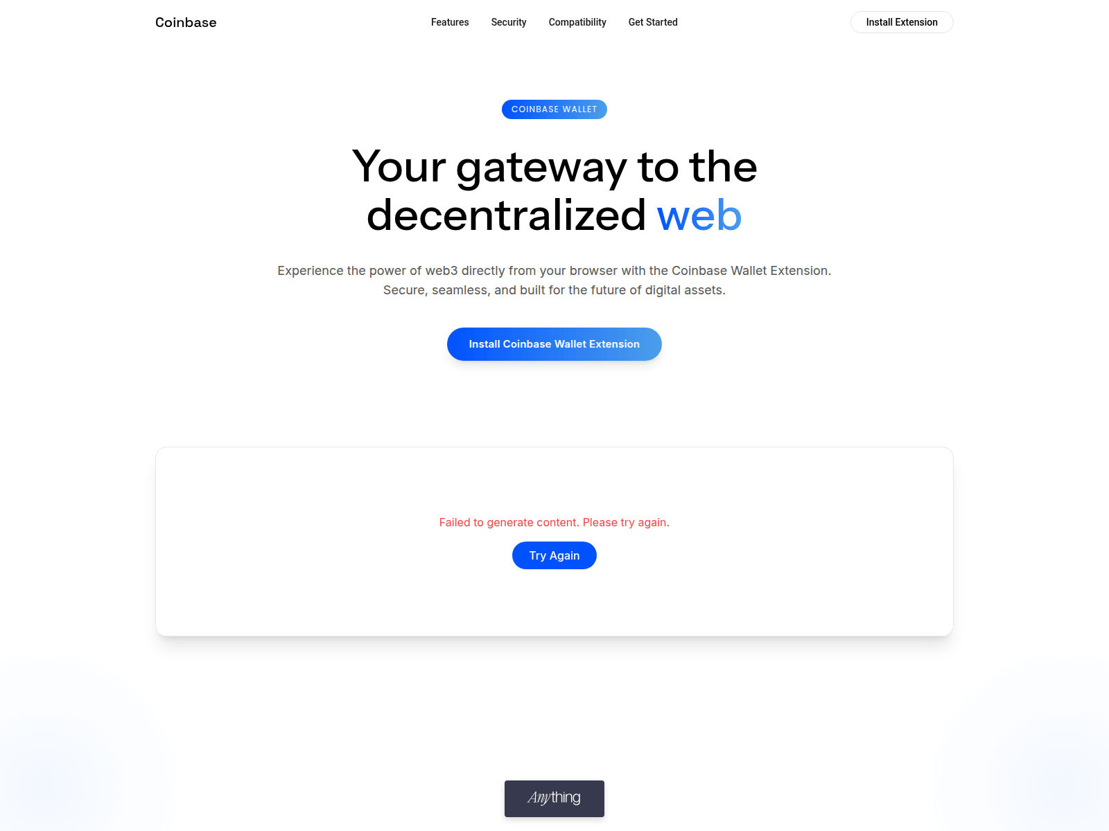 Screenshot of coinbasewalletexten.created.app