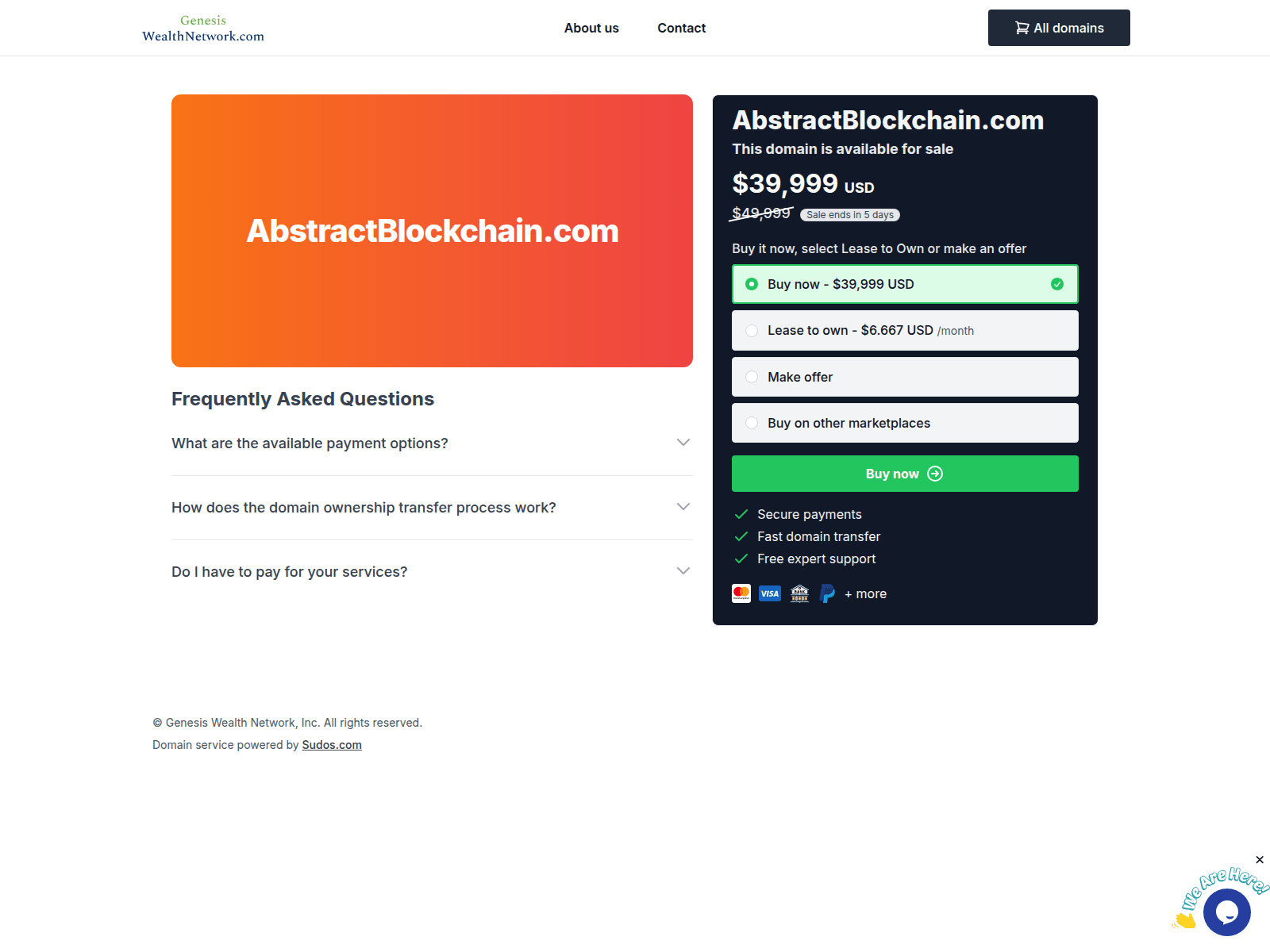 Screenshot of abstractblockchain.com