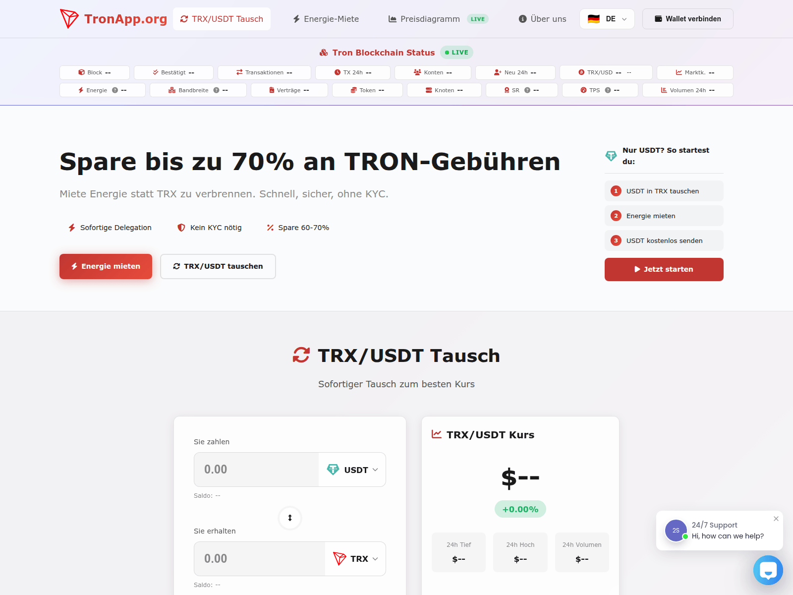 Screenshot of tronapp.org