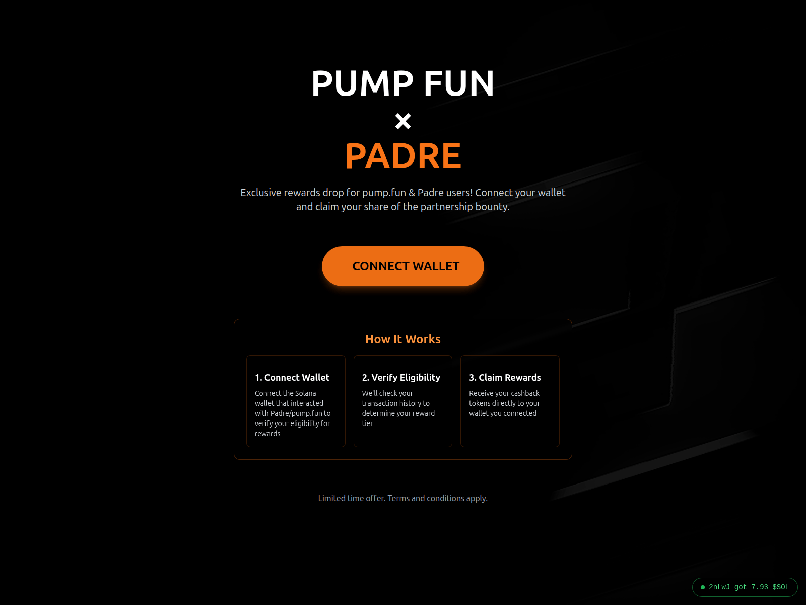 Screenshot of padreterminal.fun
