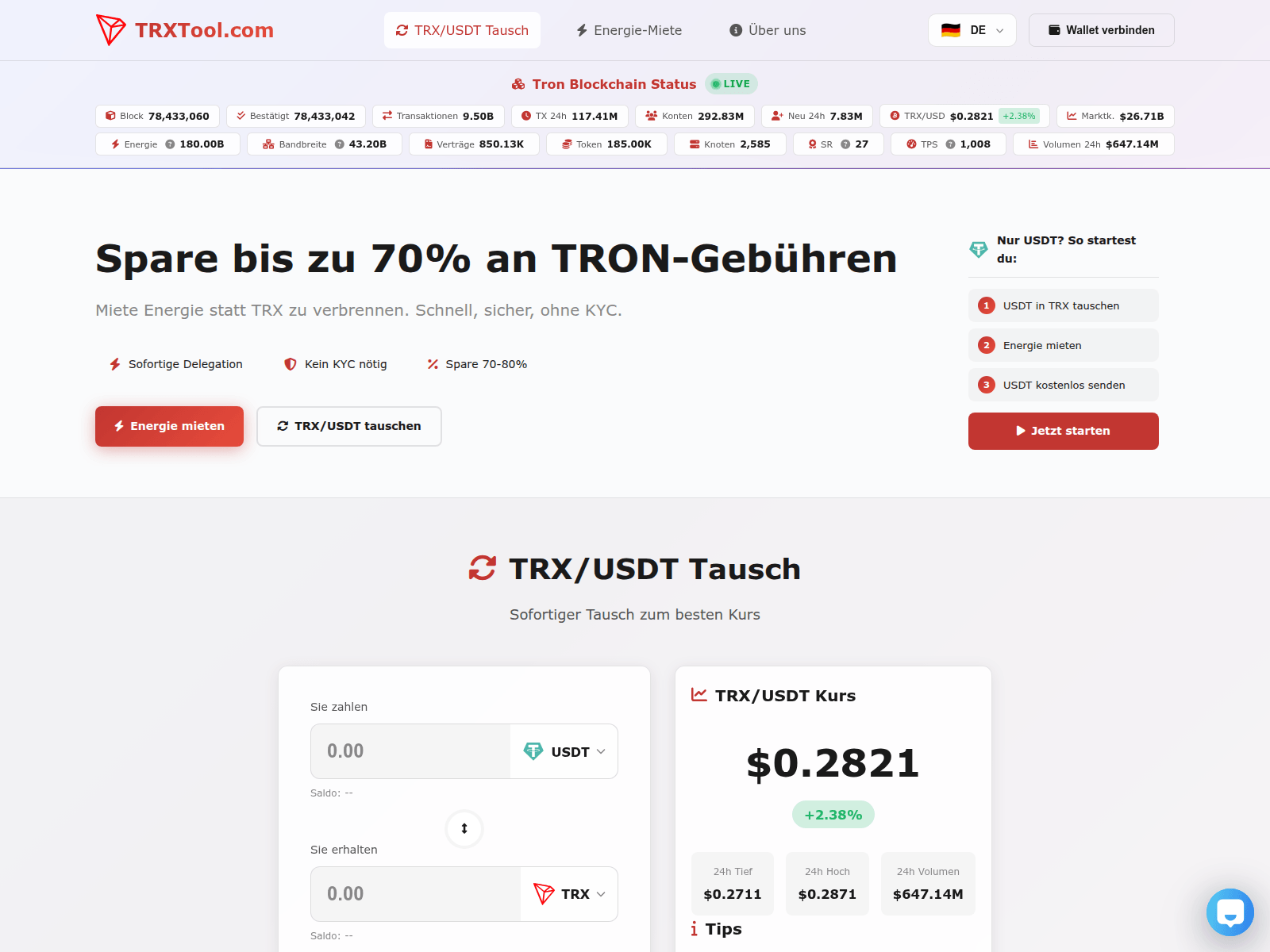 Screenshot of trxtool.com