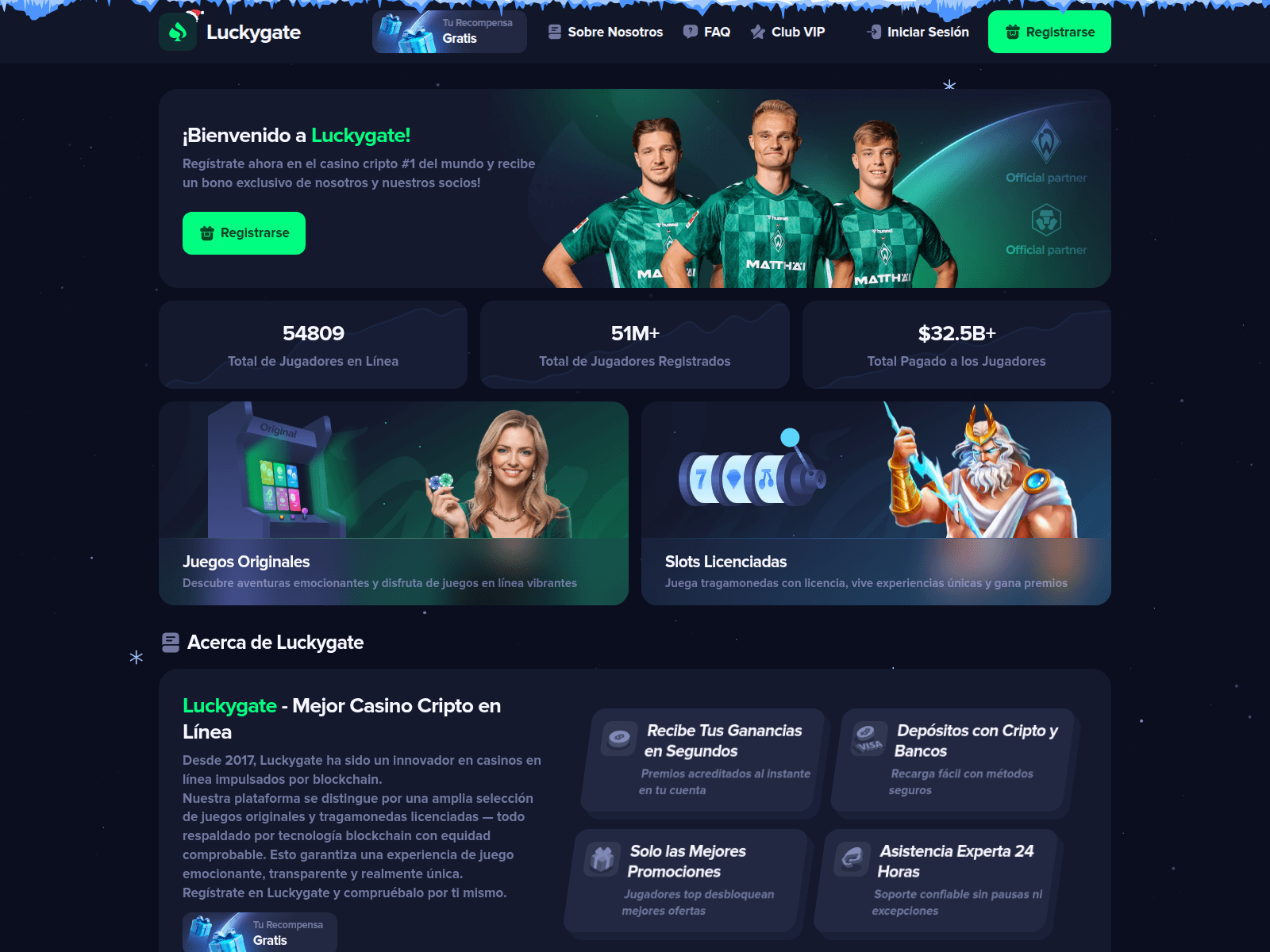Screenshot of luckygate.cc