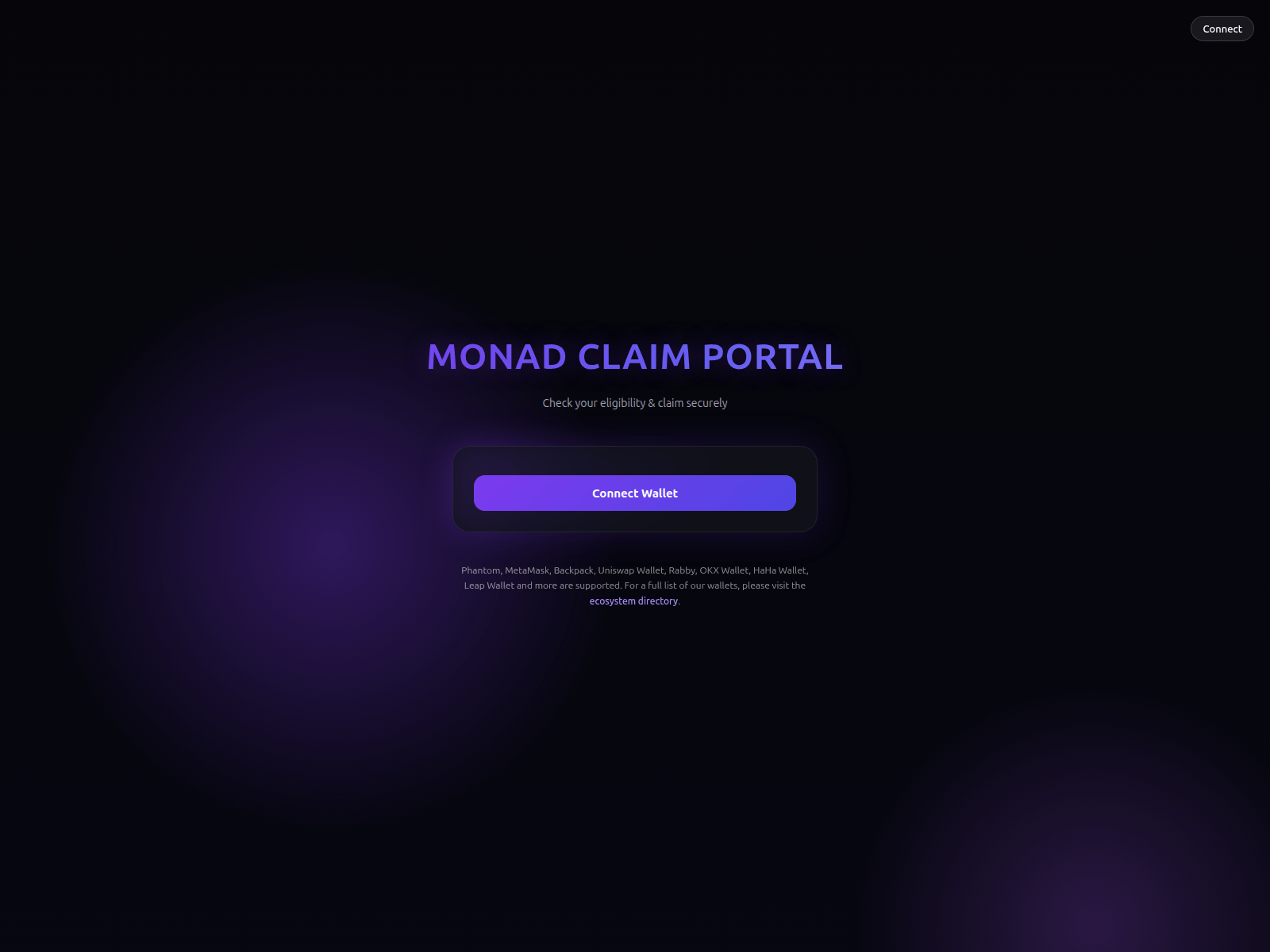 Screenshot of monadclaim.online
