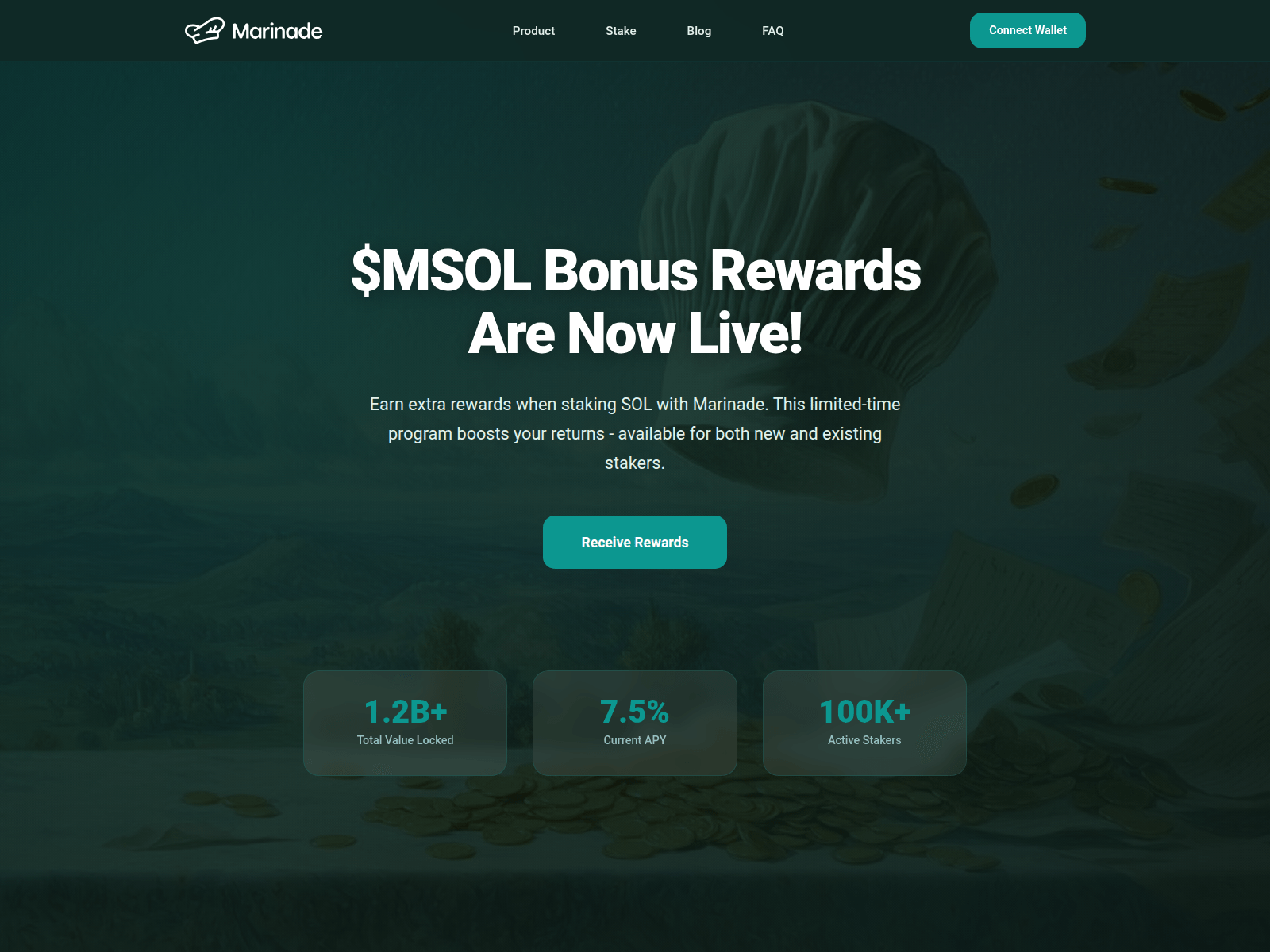 Screenshot of rewards-marinade.finance