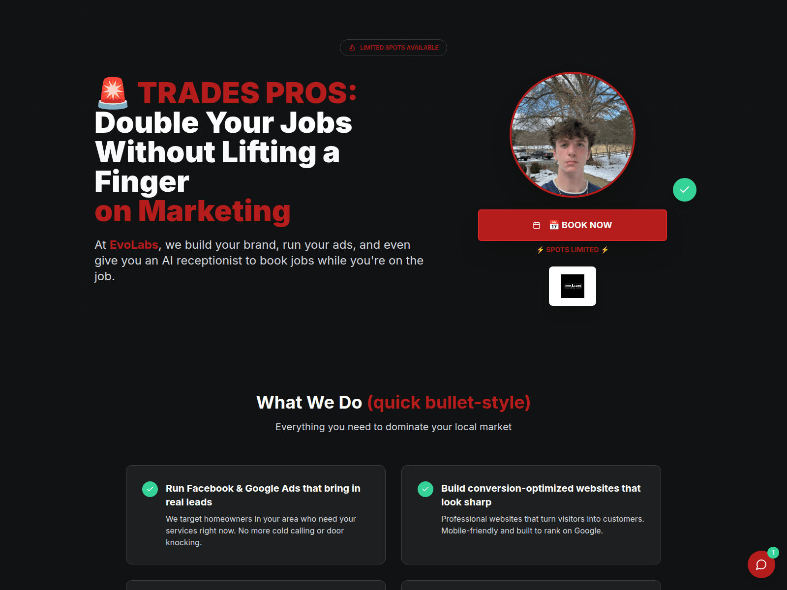 Screenshot of evolabs.agency