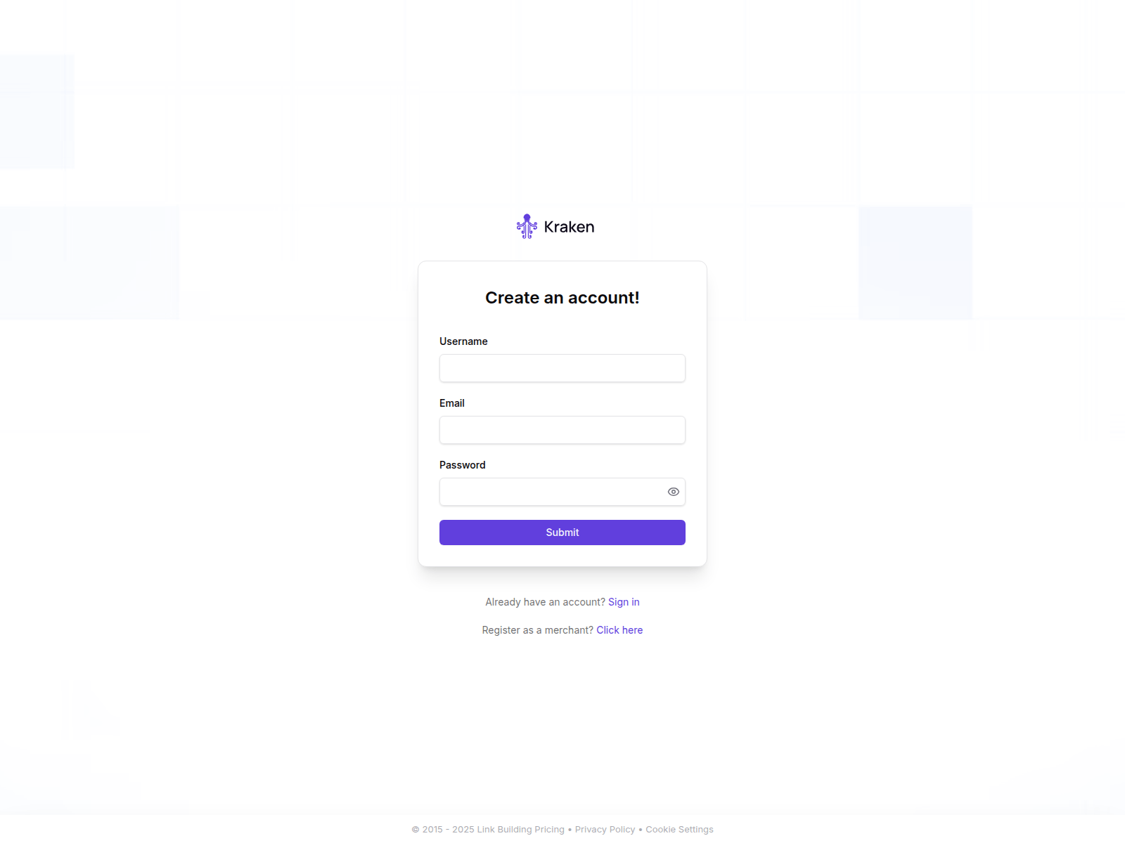 Screenshot of app.thekraken.co