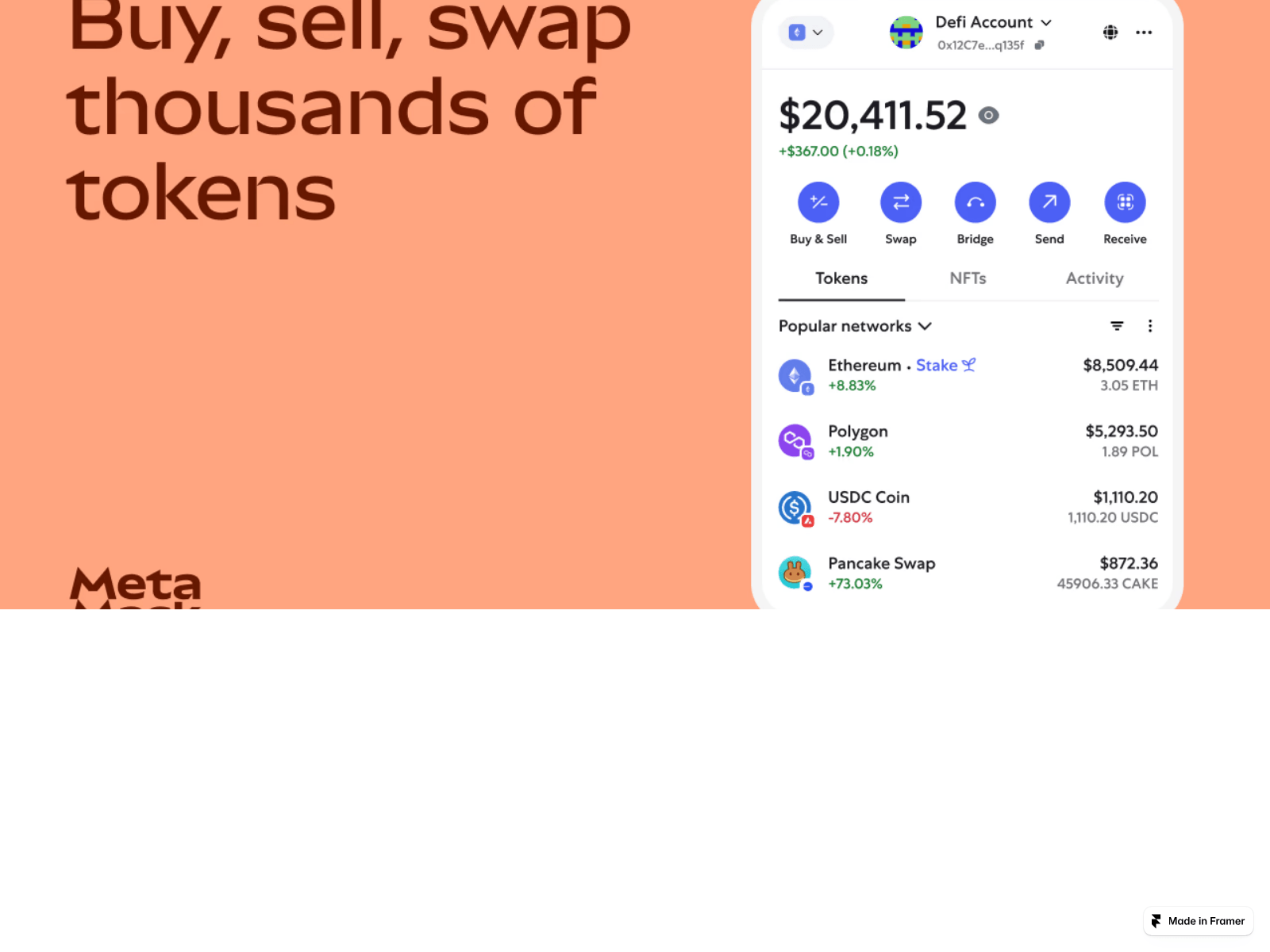 Screenshot of metamsk.framer.ai