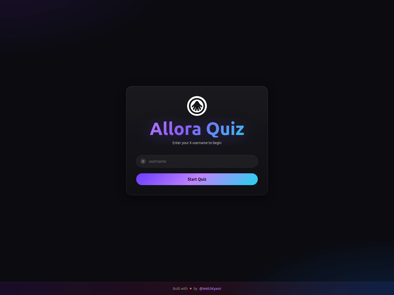 Screenshot of allora-quiz.vercel.app