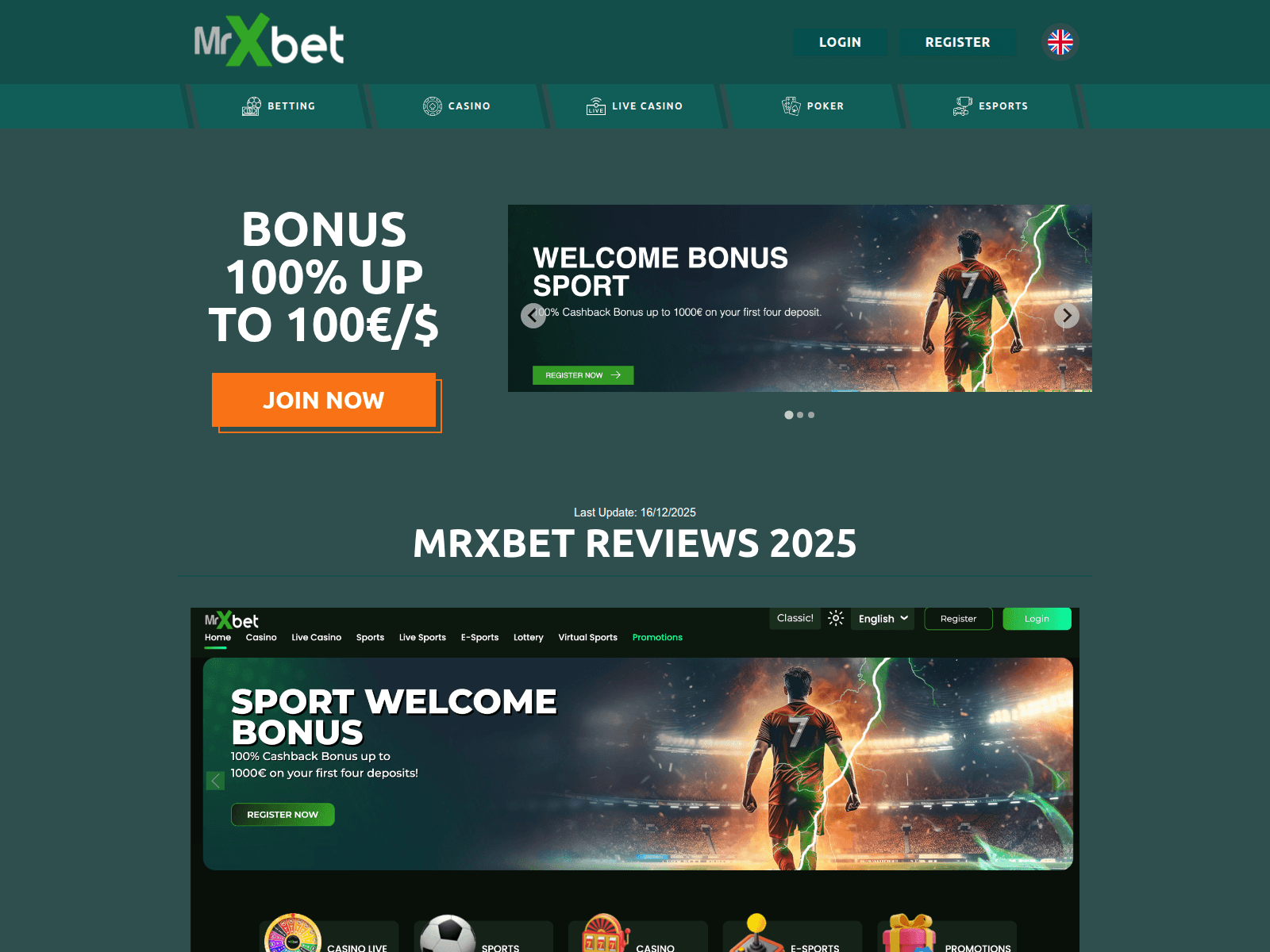 Screenshot of mrxbet.co.com