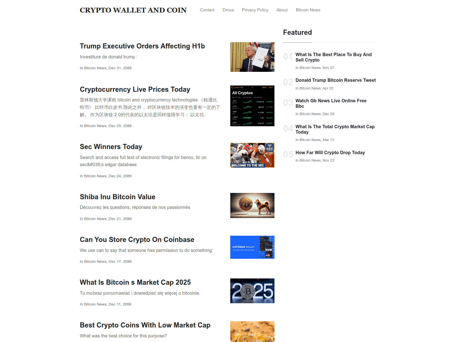 Screenshot of coinbinance.github.io