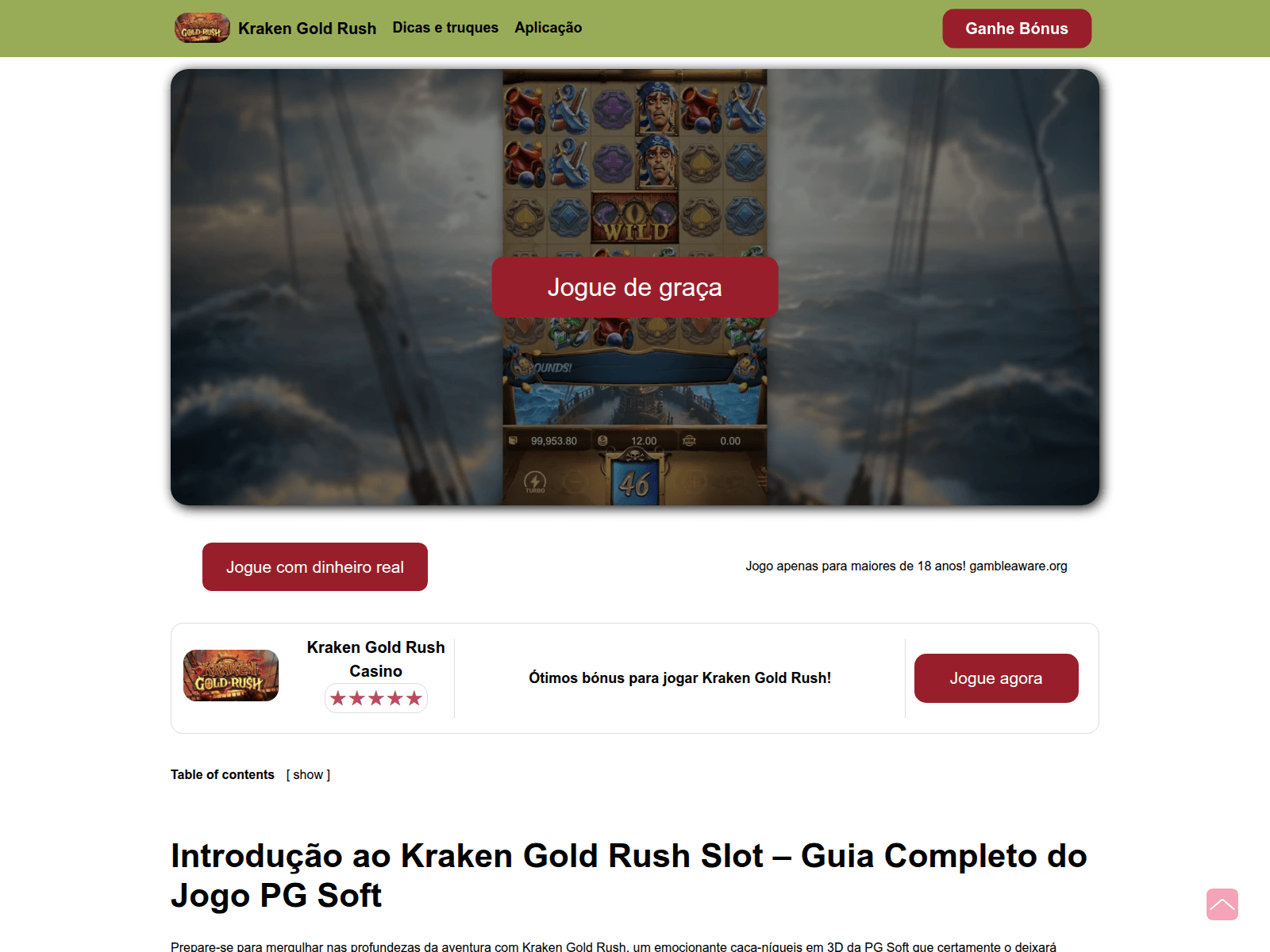 Screenshot of kraken-gold-rush.com