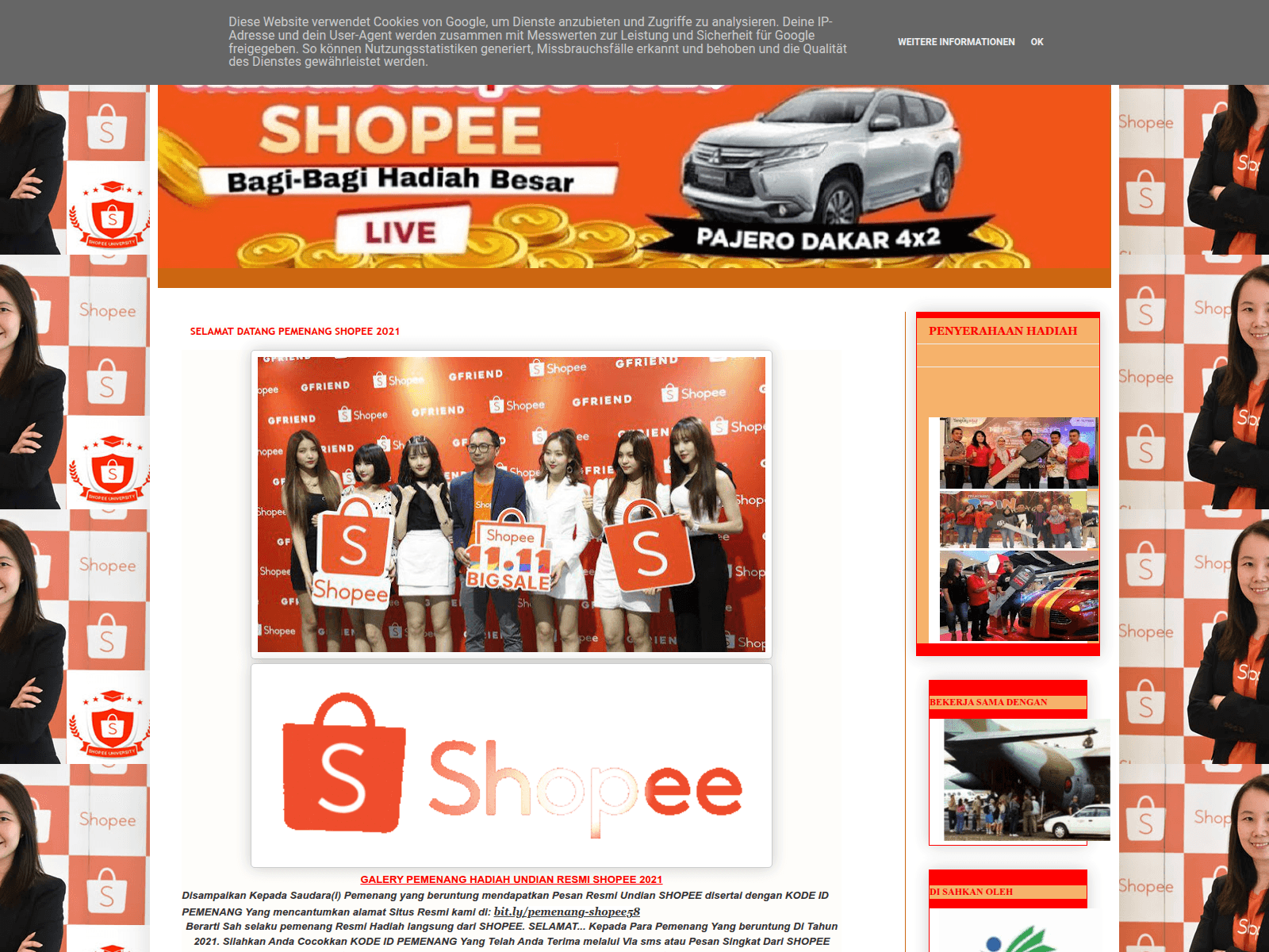 Screenshot of pemenang-shopee58.blogspot.com