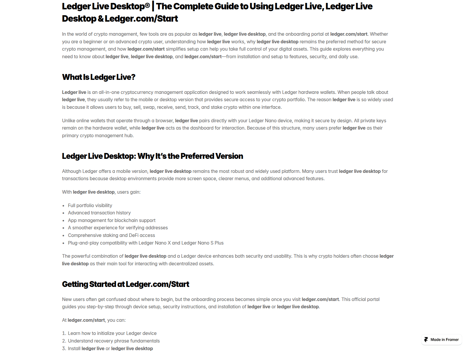 Screenshot of official-desktop-ledgger.framer.ai