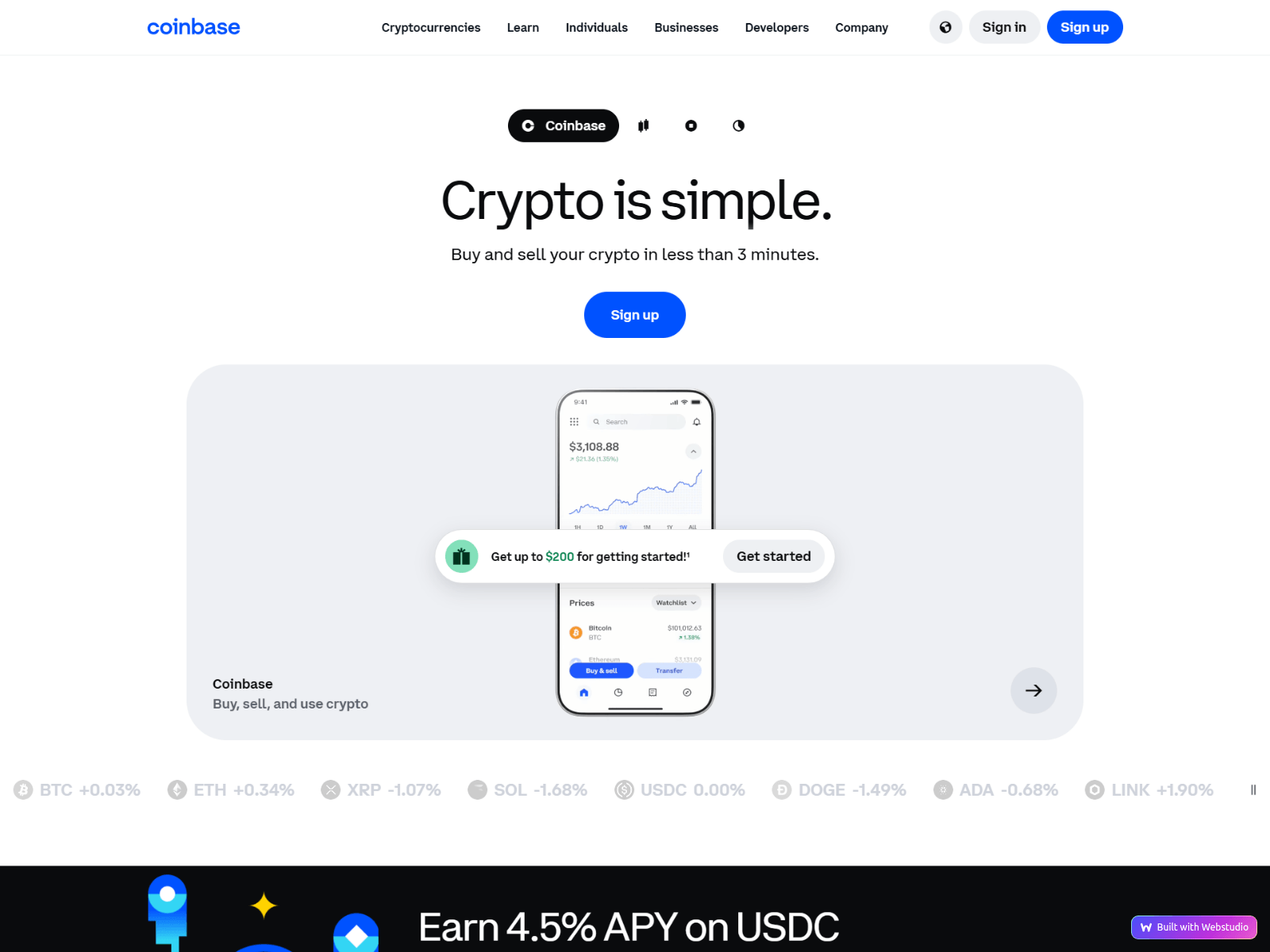 Screenshot of faqs-coinbase-sign-in.wstd.io