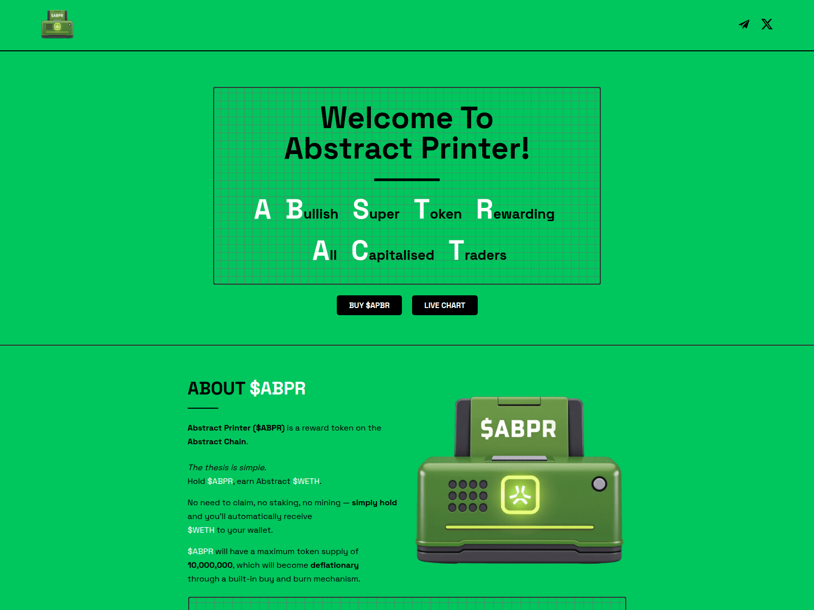 Screenshot of abstractprinter.xyz