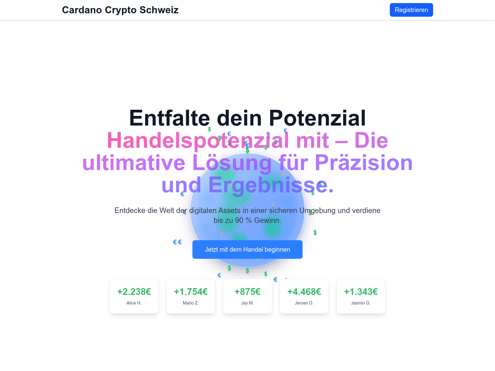 Screenshot of cardanowallet.net