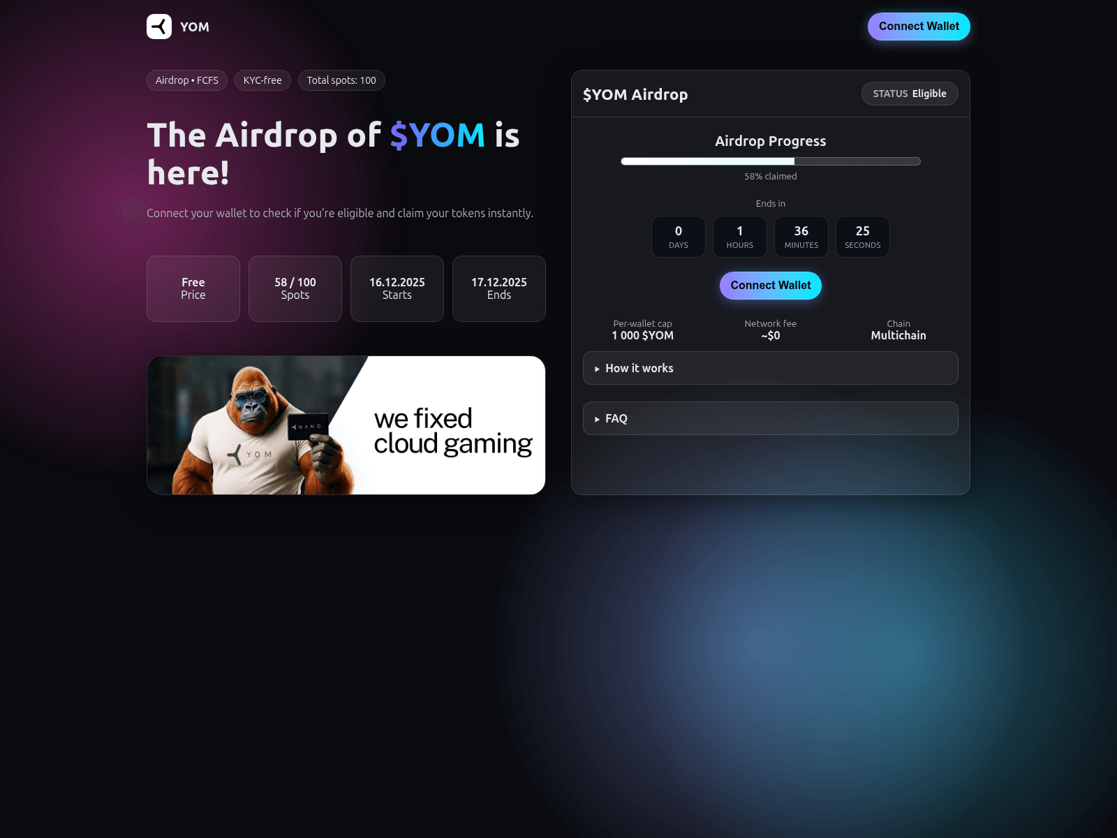 Screenshot of yomofficial.xyz