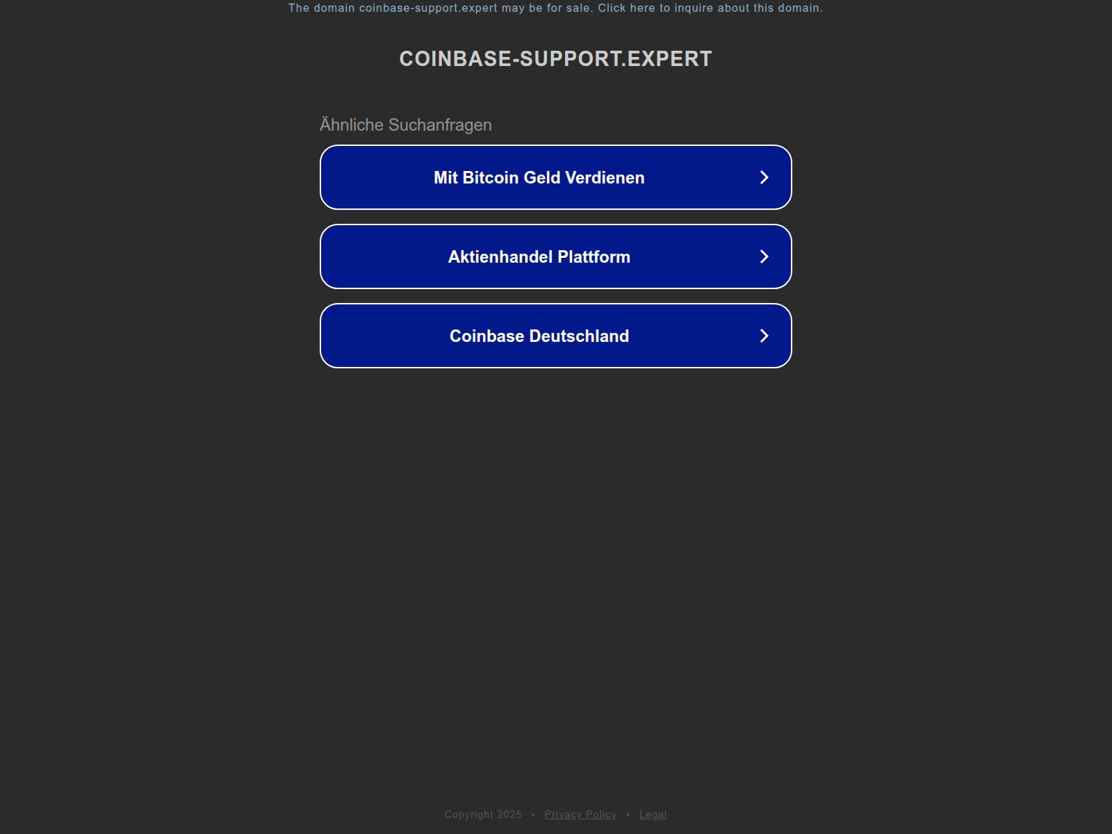 Screenshot of ww25.mailhost.coinbase-support.expert